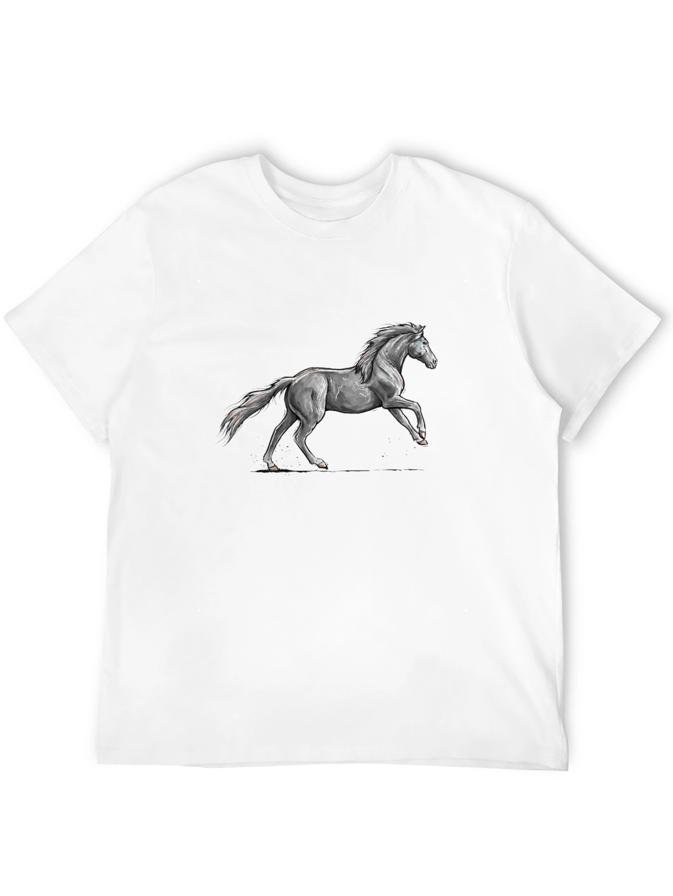 Black Black Horse Graphic Tee - Stylish Men's T-Shirt view 12
