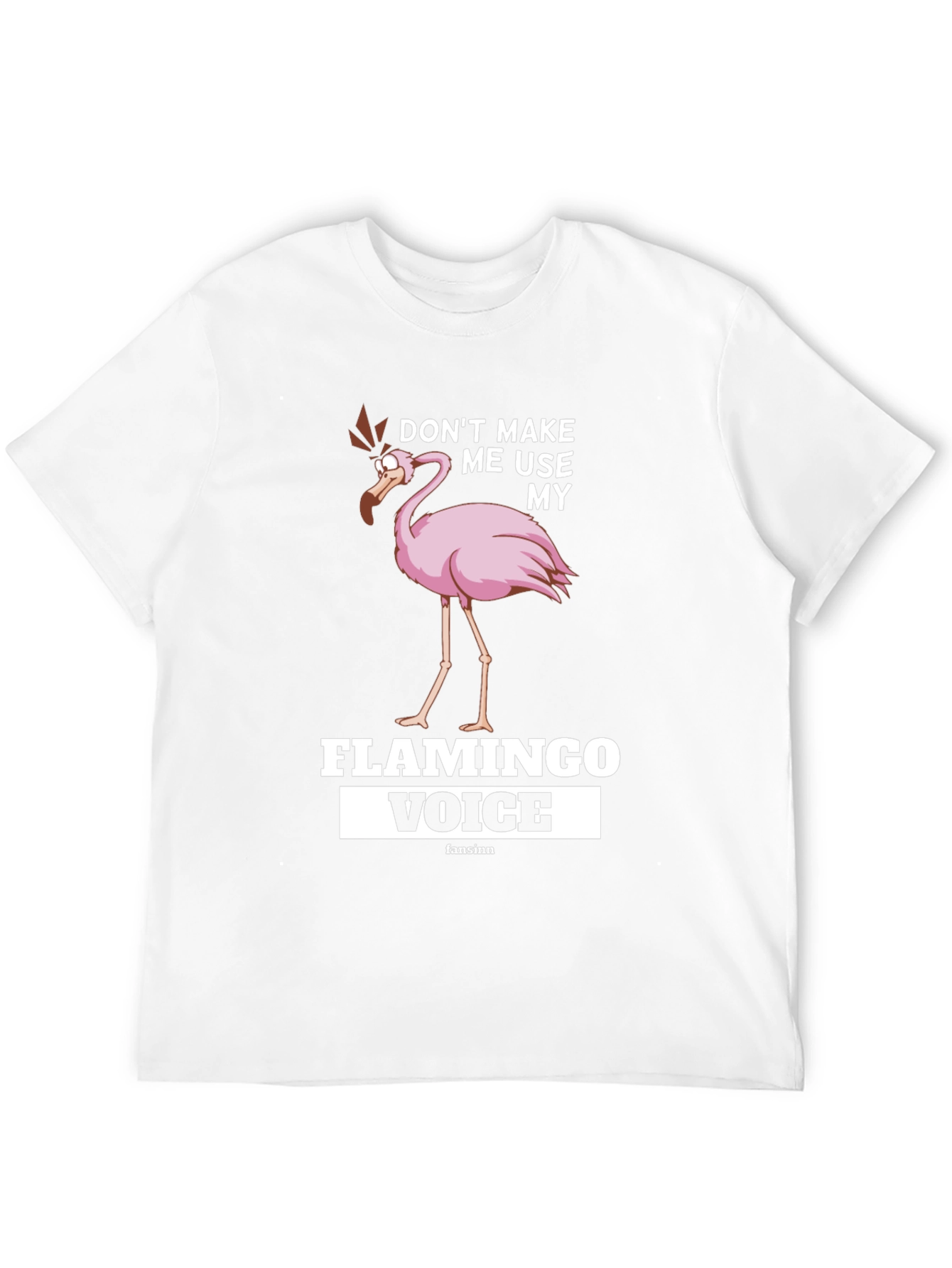 Black Funny Flamingo T-Shirt: Don't Make Me Use My Flamingo Voice view 12