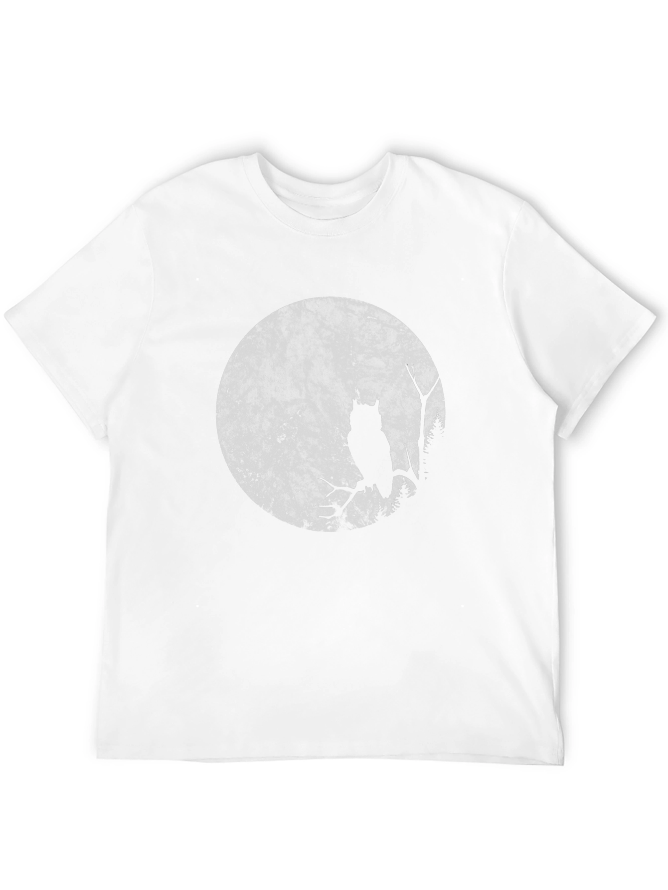 Black Owl Moon Graphic T-Shirt - Black Cotton Tee view 12