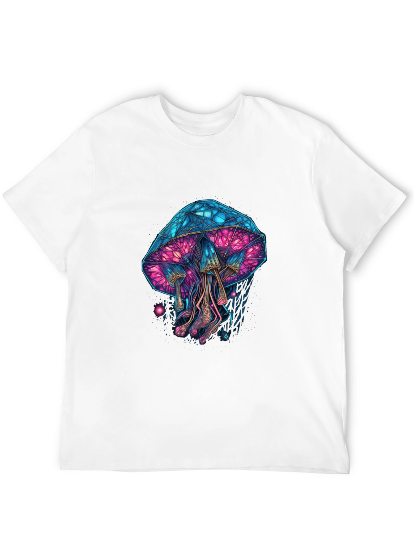 Black Psychedelic Mushroom Graphic Tee view 12
