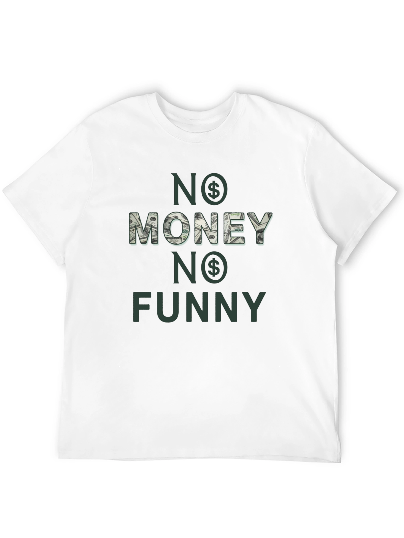 Black No Money No Funny T-Shirt - Black Graphic Tee view 12