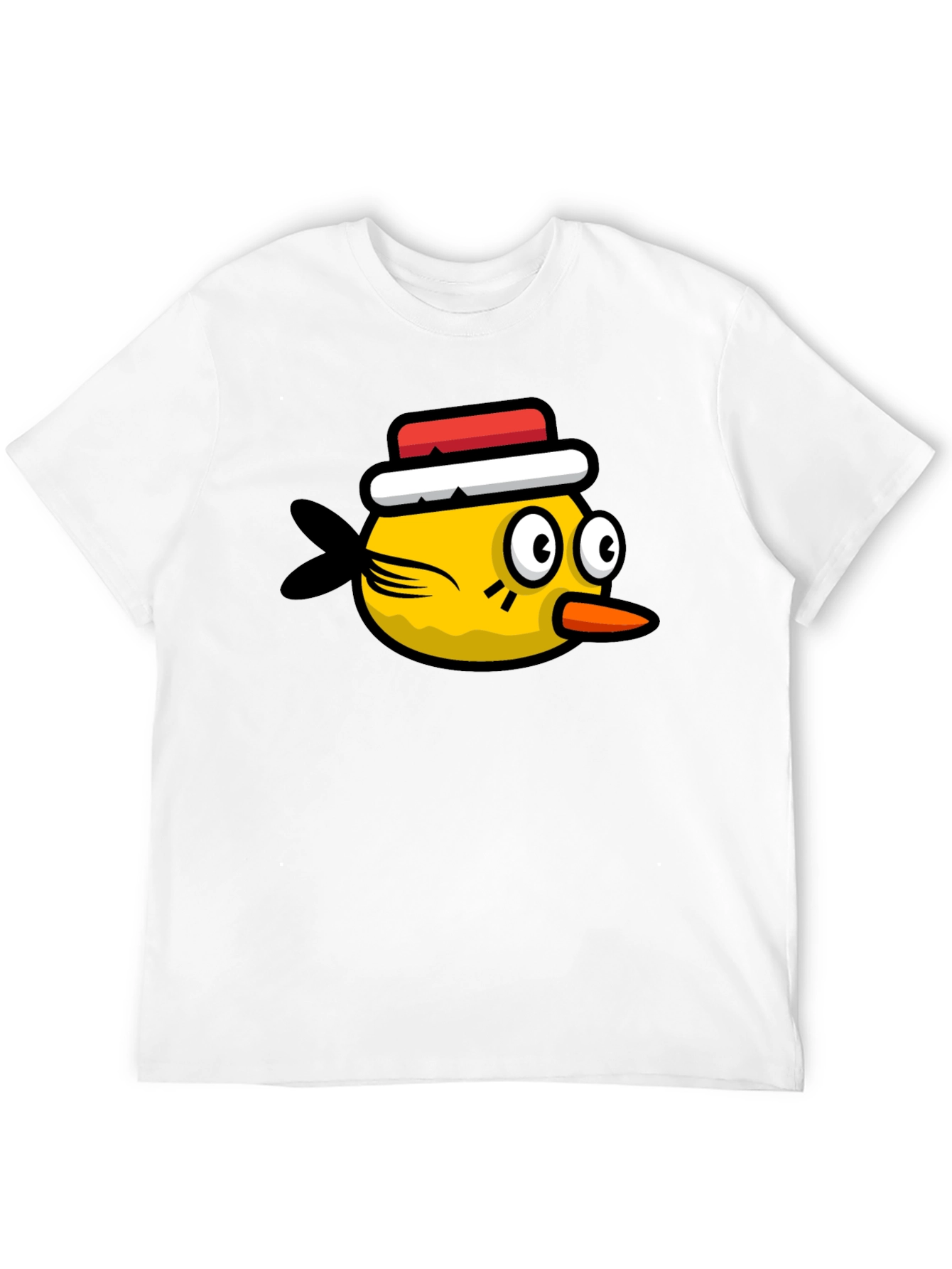 Black Funny Bird Graphic Tee - Black Cotton T-Shirt view 12