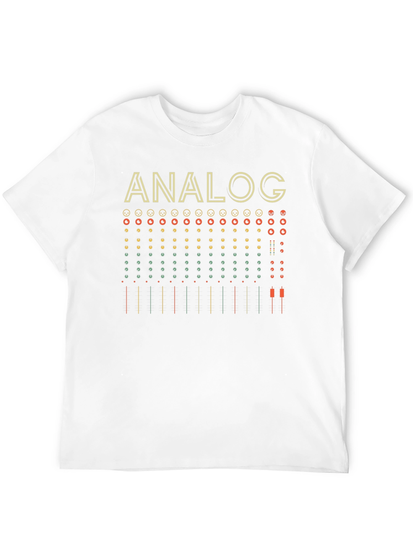 Black Analog Synth T-Shirt - Retro Musical Instrument Design view 12