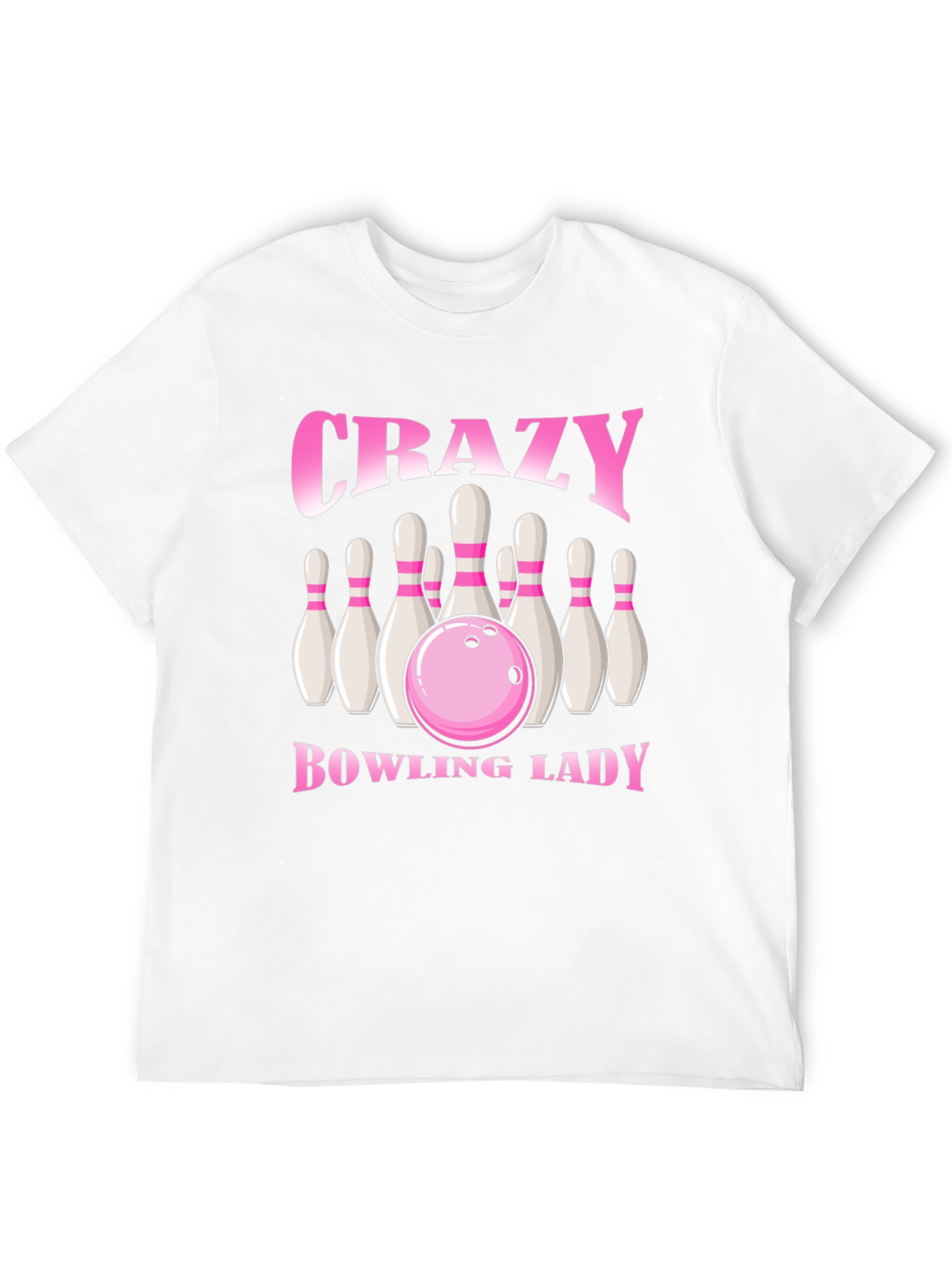 Black Crazy Bowling Lady T-Shirt - Black view 12