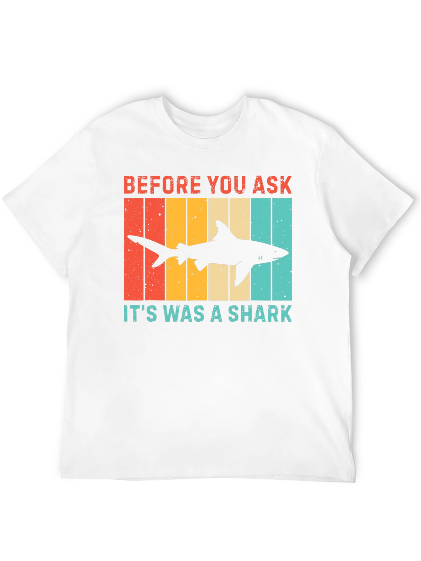 Black Retro Shark T-Shirt - Before You Ask Funny Tee view 12
