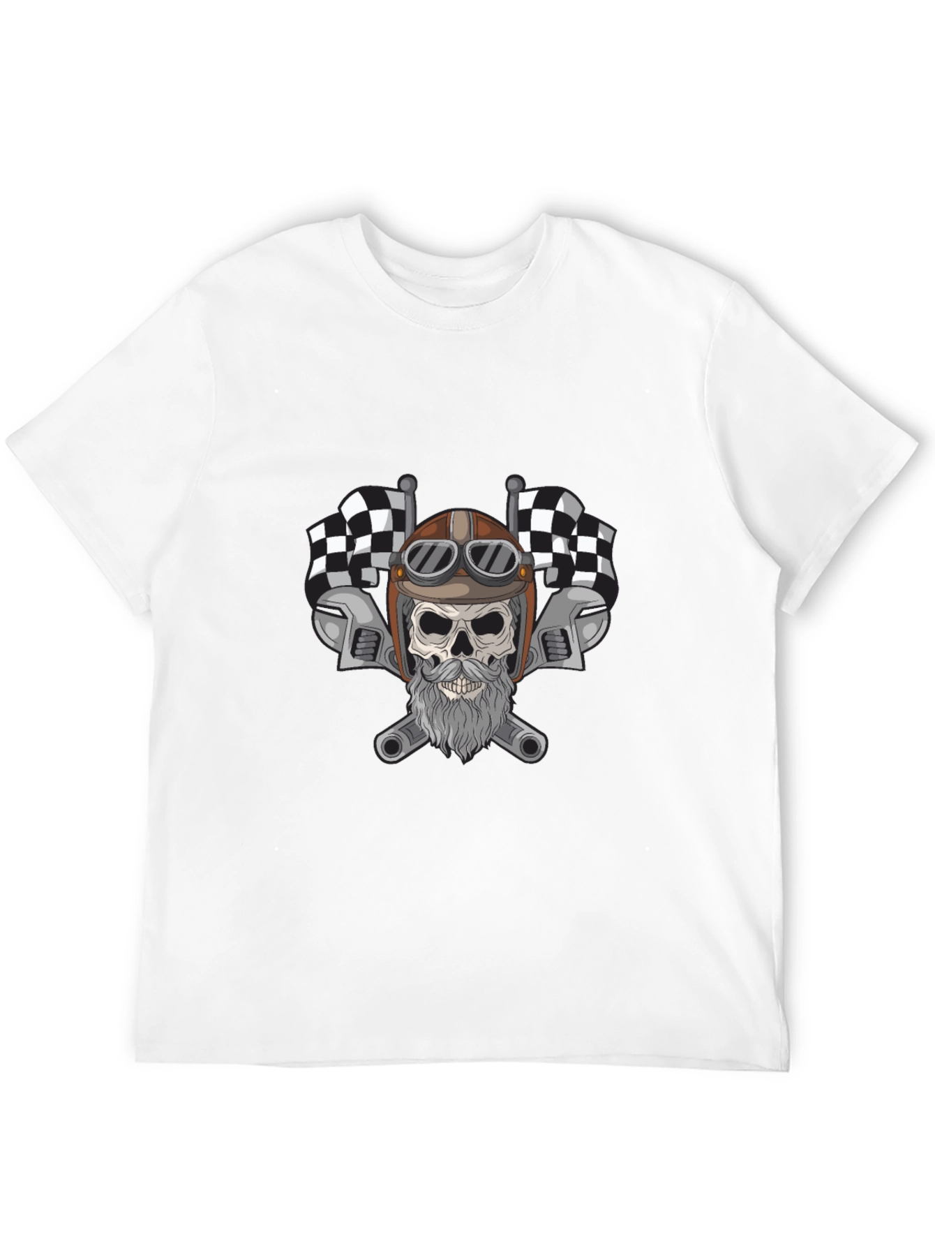 Black Skull Rider Tee: Race-Ready Retro Style view 12