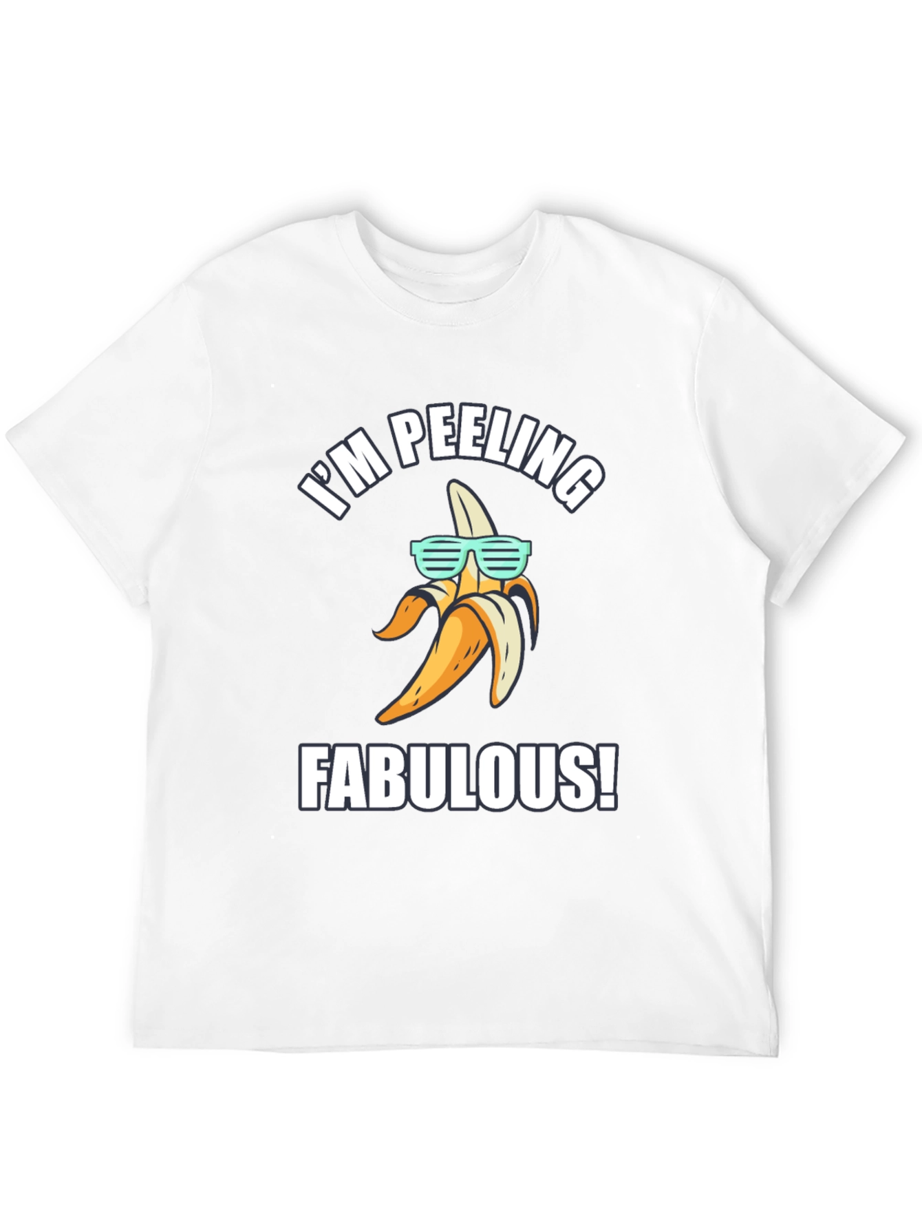 Black Funny Banana T-Shirt - I'm Peeling Fabulous! view 12