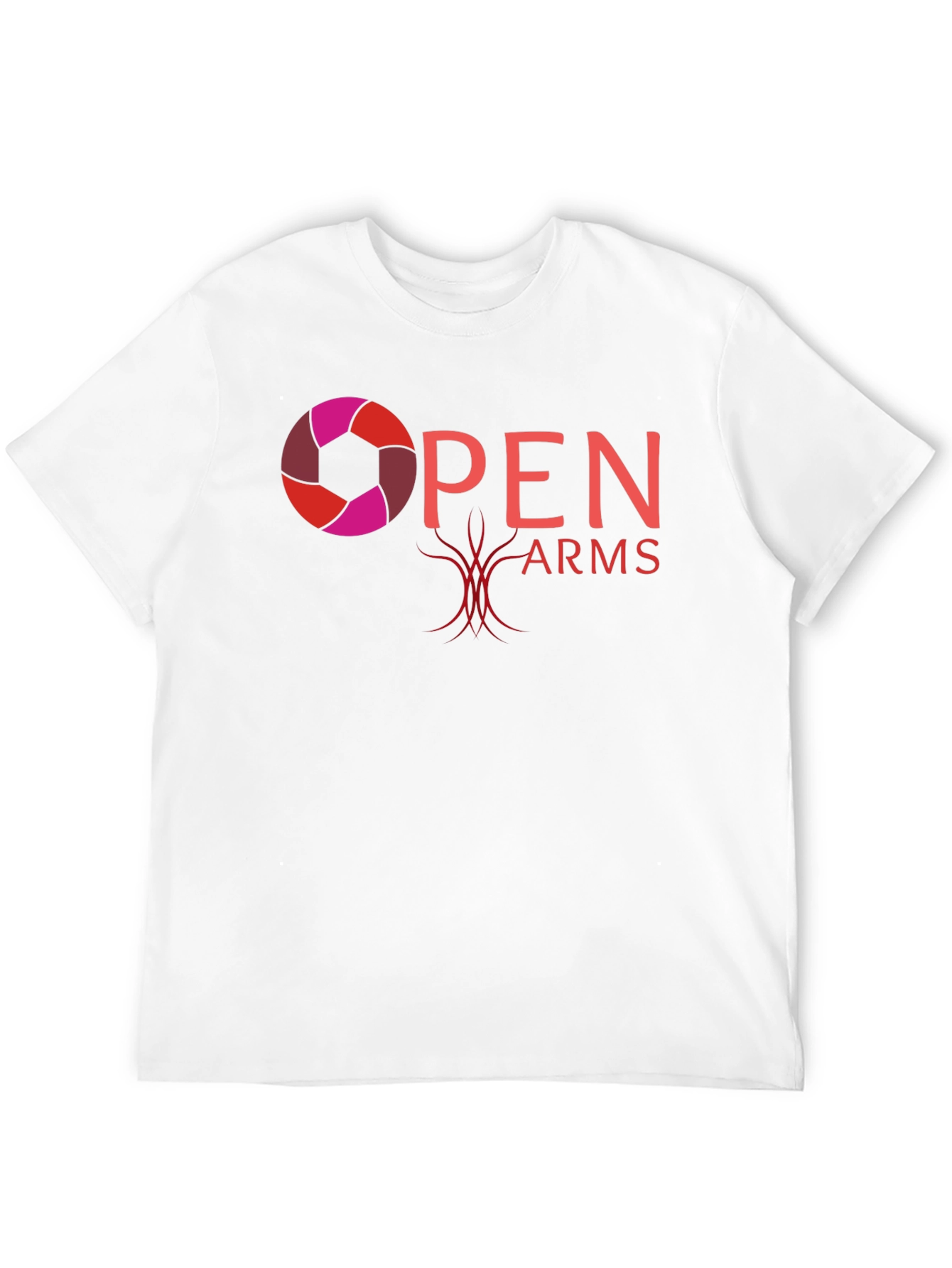 Black Open Arms Graphic T-Shirt - Black view 12