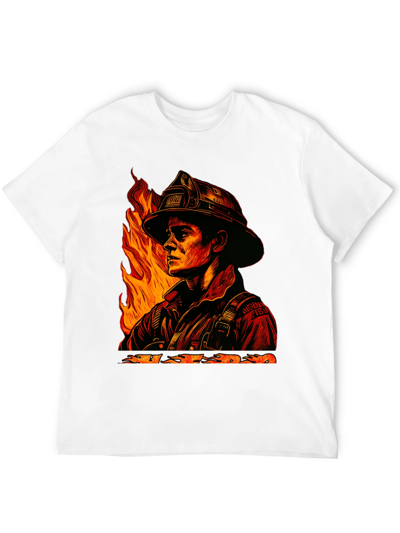 Black Firefighter Graphic Tee - Courage Under Fire view 12