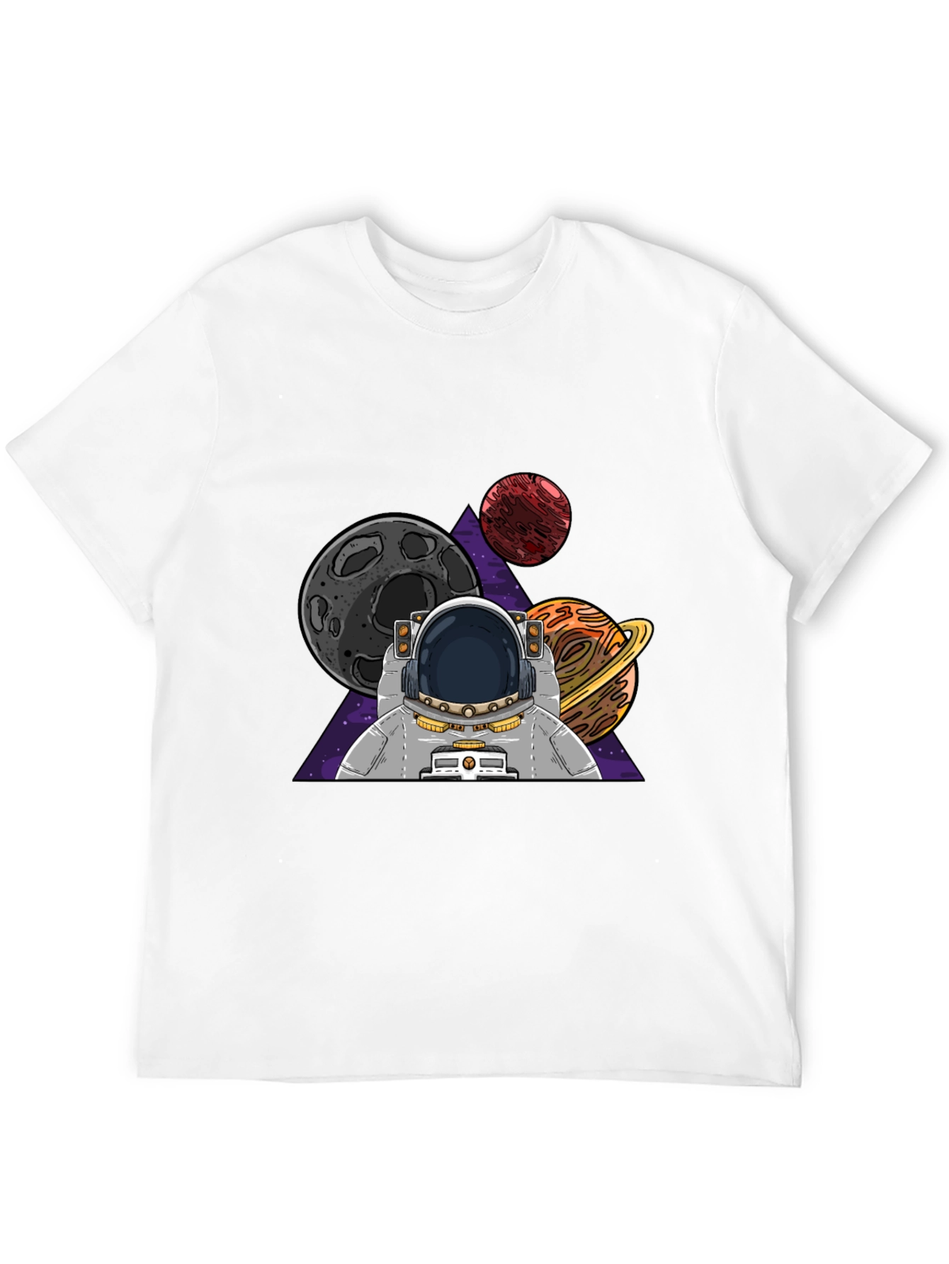Black Astronaut & Planets Graphic T-Shirt view 12