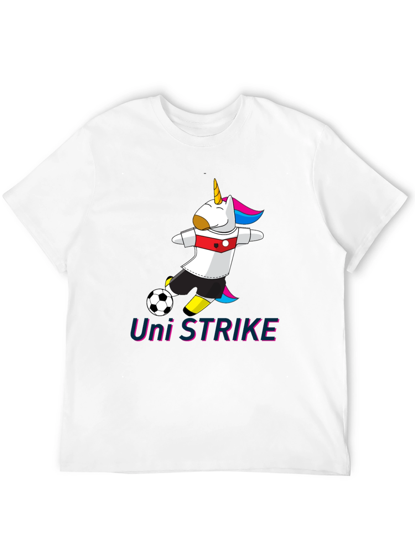 Black Uni Strike Soccer T-Shirt - Black Cotton Blend view 12