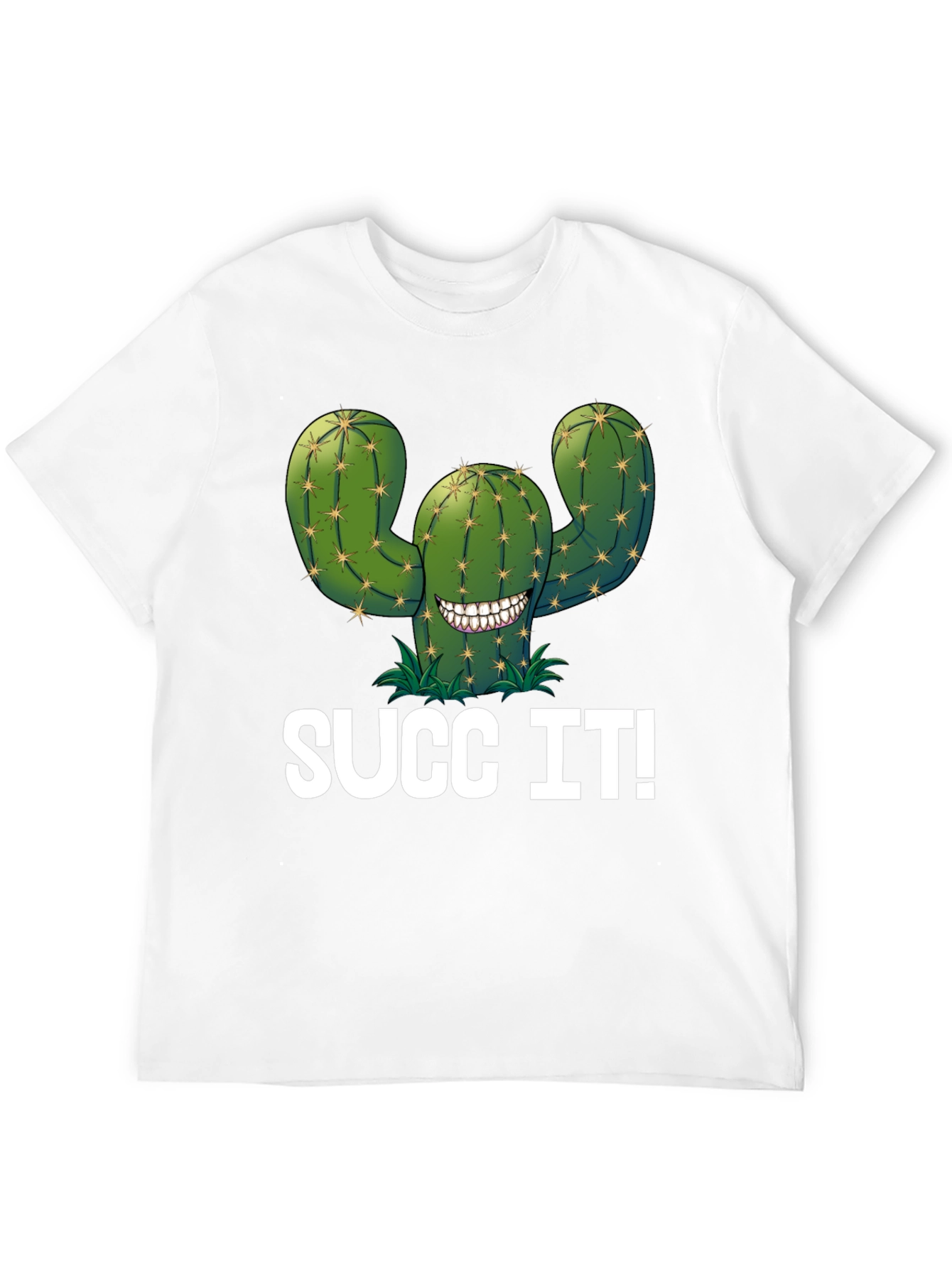 Black Succ It! Cactus Graphic T-Shirt - Novelty Tee view 12