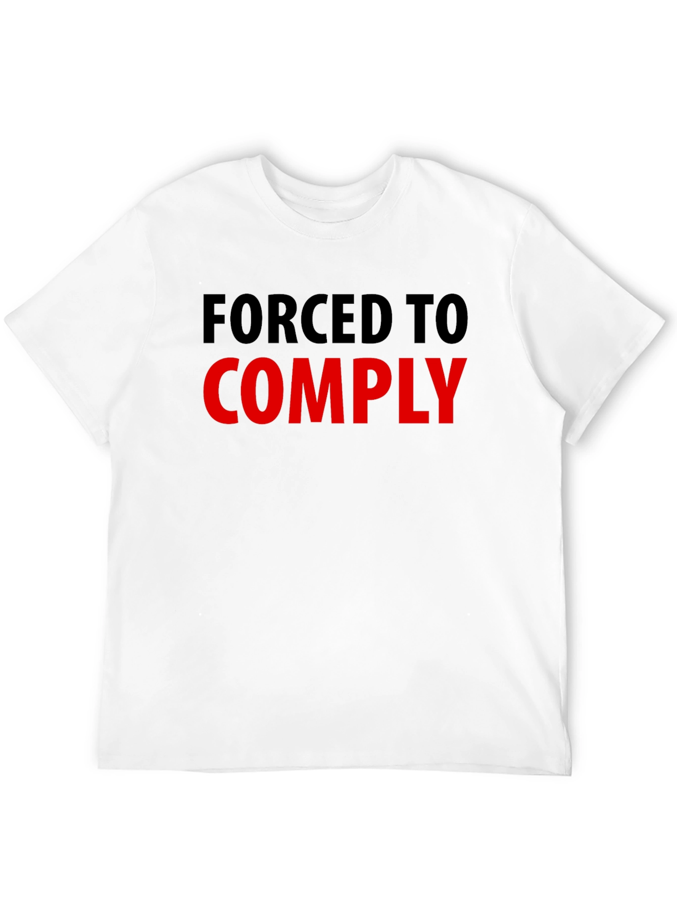 Black Forced to Comply Graphic Tee - Statement T-Shirt view 12