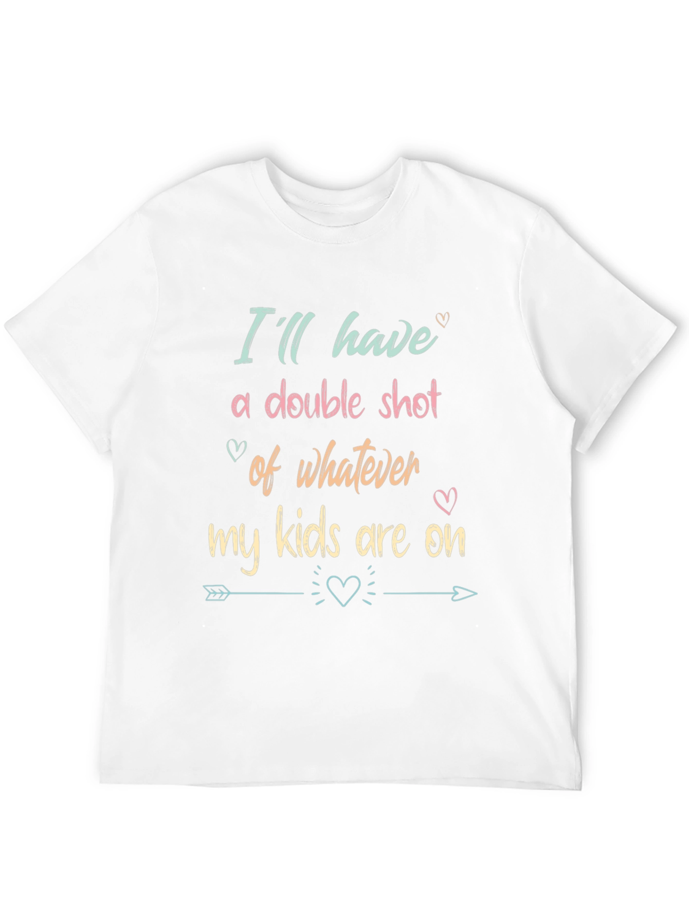 Black Double Shot T-Shirt: Humorous Parenting Apparel view 12