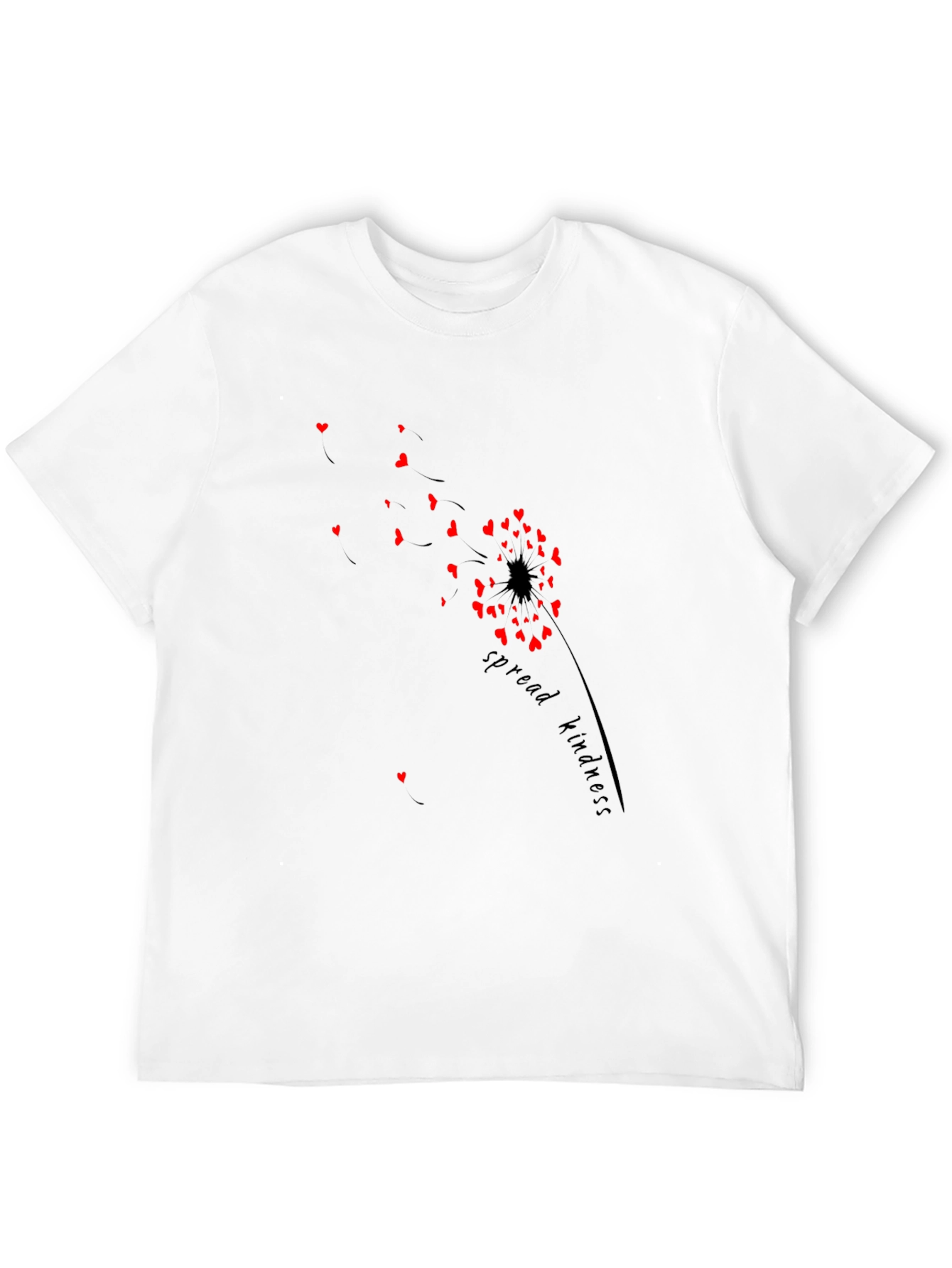 Black Spread Kindness T-Shirt - Heart Dandelion view 12