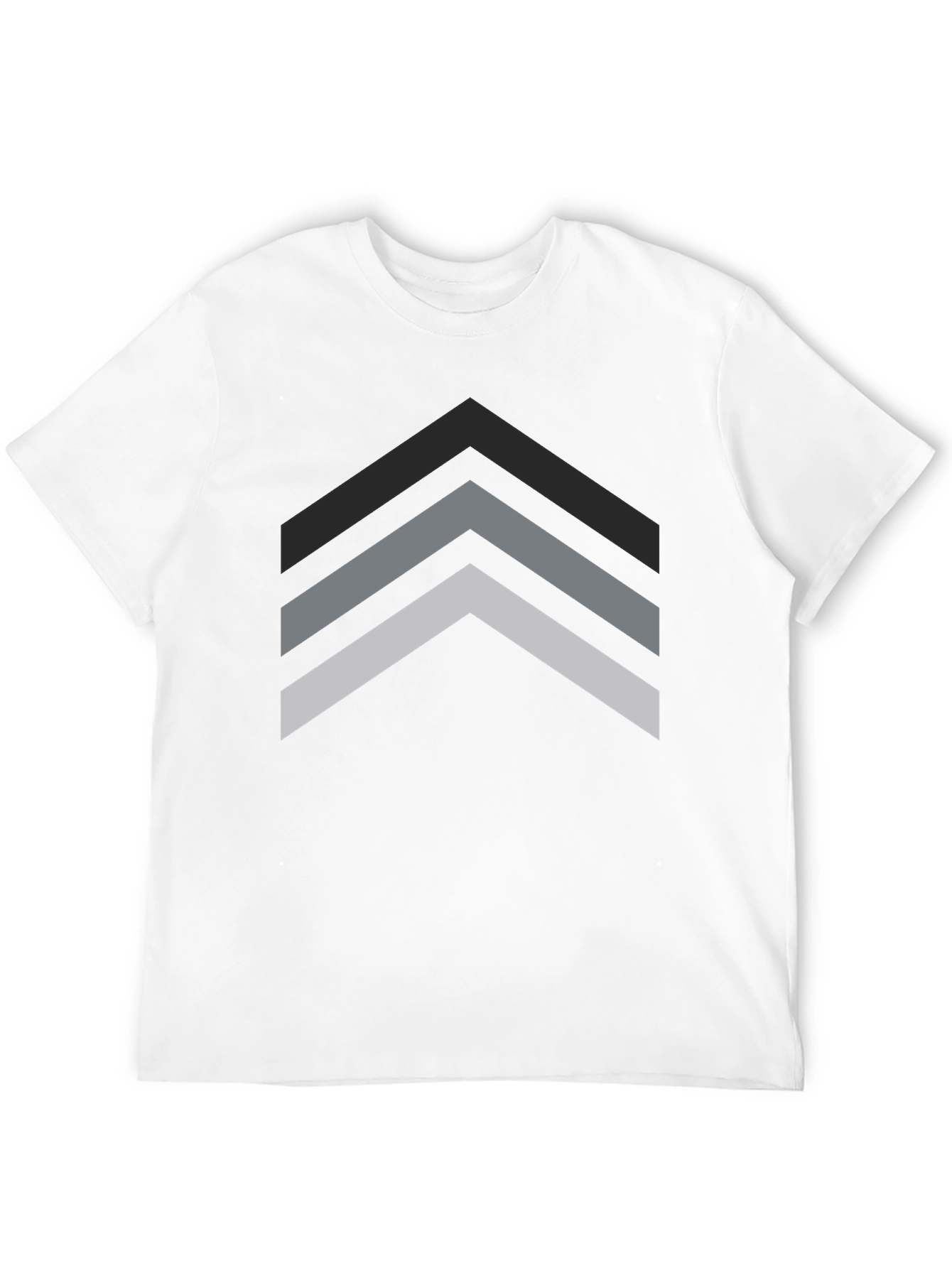 Black Modern Geometric Arrow Black T-Shirt view 12