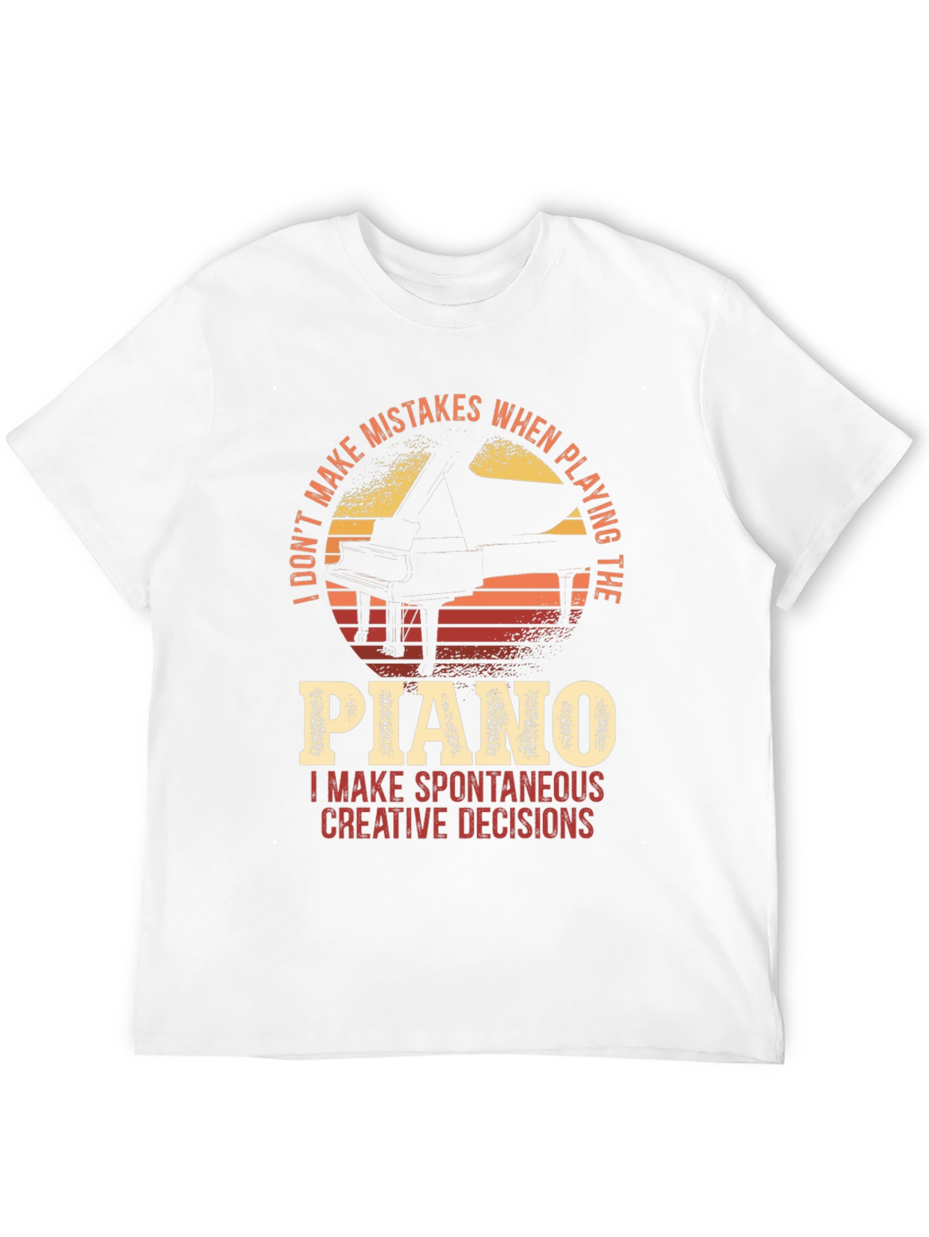 Black Piano Creative Decisions Graphic T-Shirt view 12