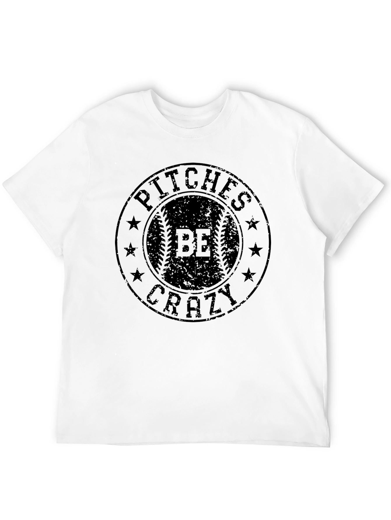Black Pitches Be Crazy Graphic Tee - Baseball Lover Shirt view 12