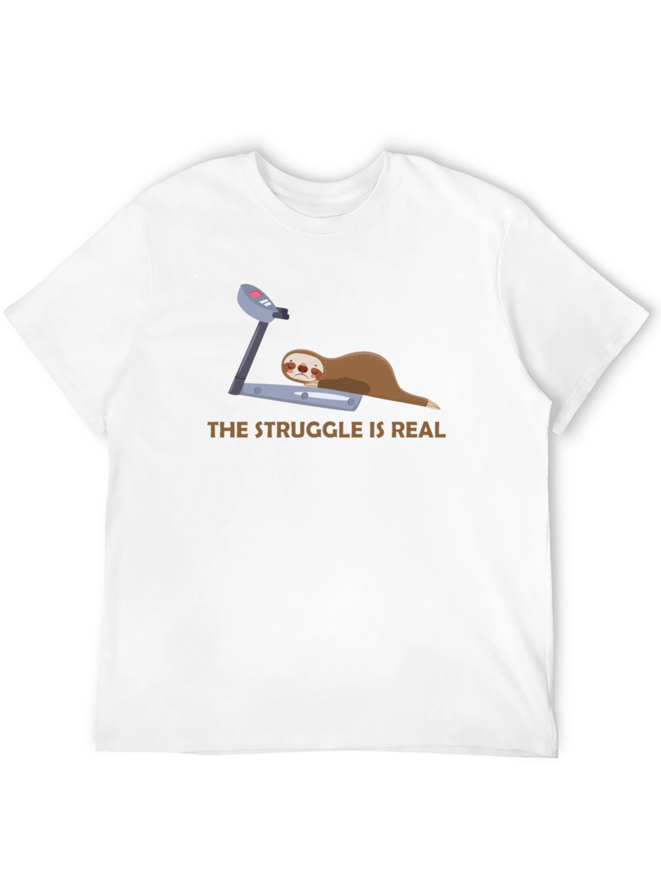 Black The Struggle Is Real Sloth T-Shirt view 12