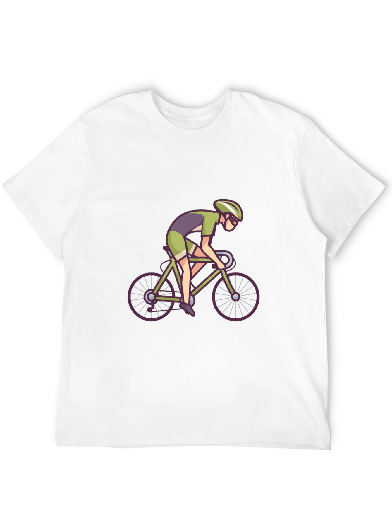 Black Cyclist Graphic Tee - Sporty Black T-Shirt view 12