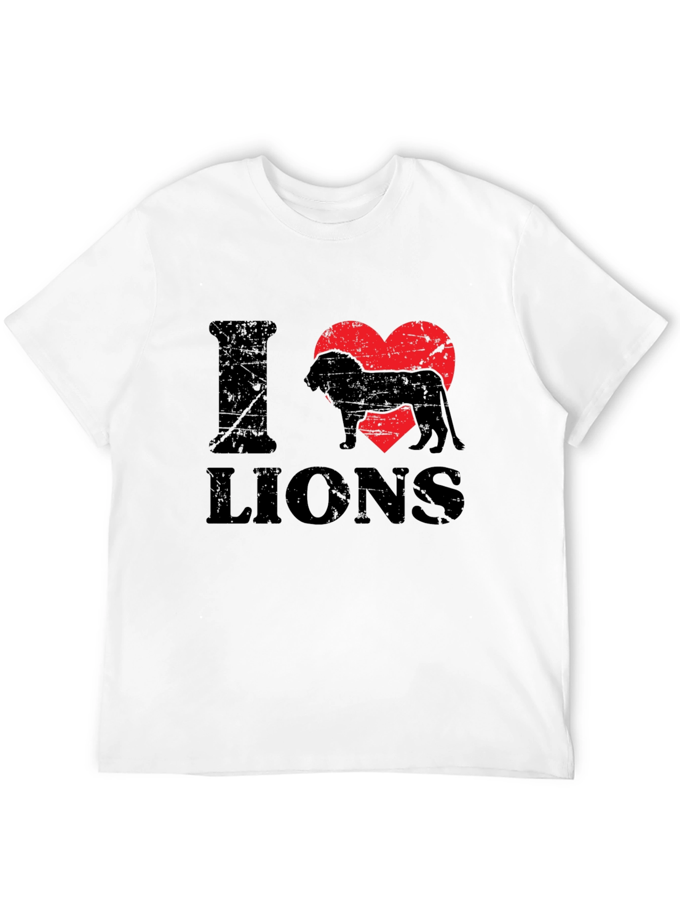 Black I Heart Lions Black T-Shirt - Animal Lover Tee view 12