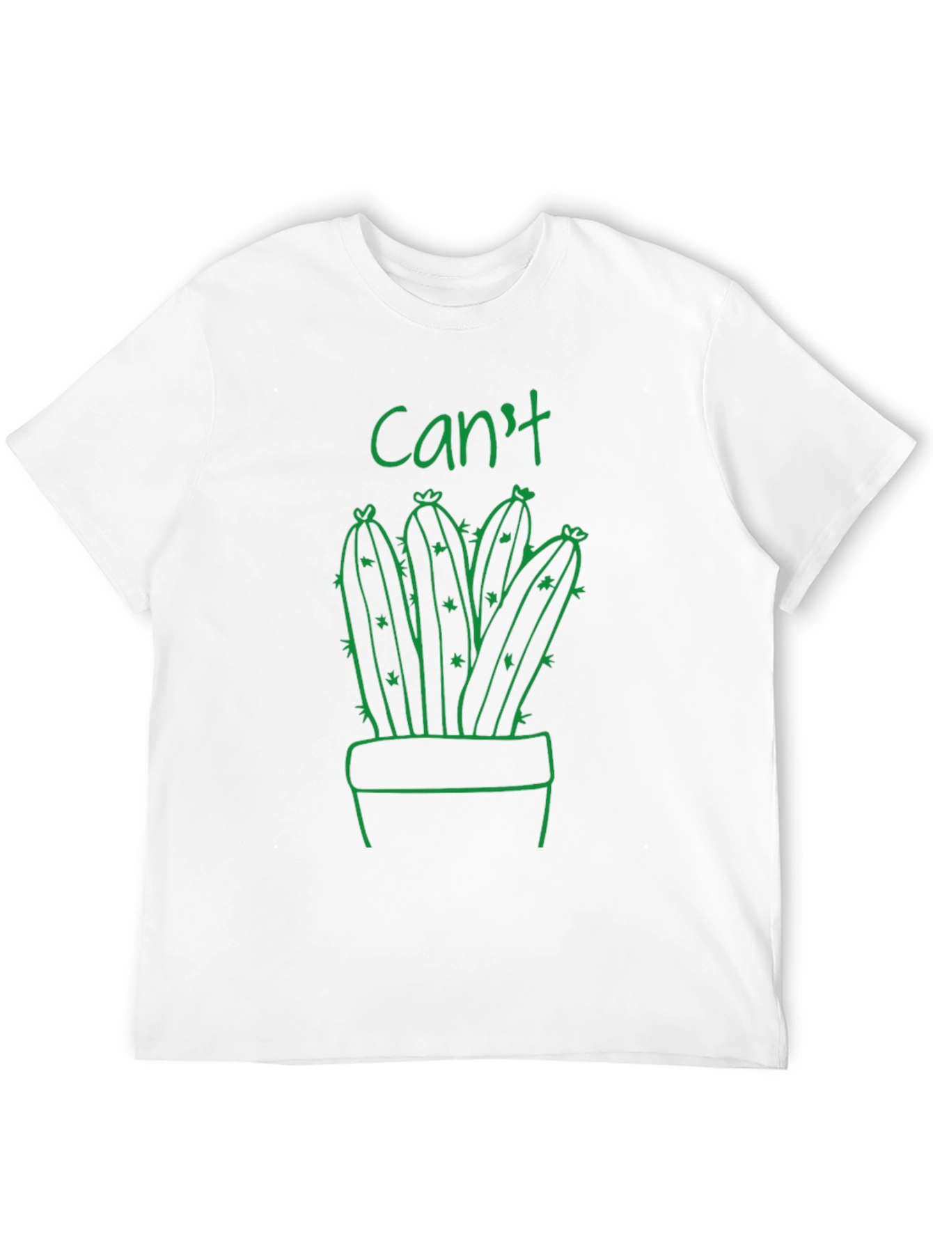 Black Cactus Pun Graphic Tee - "Can't" view 12