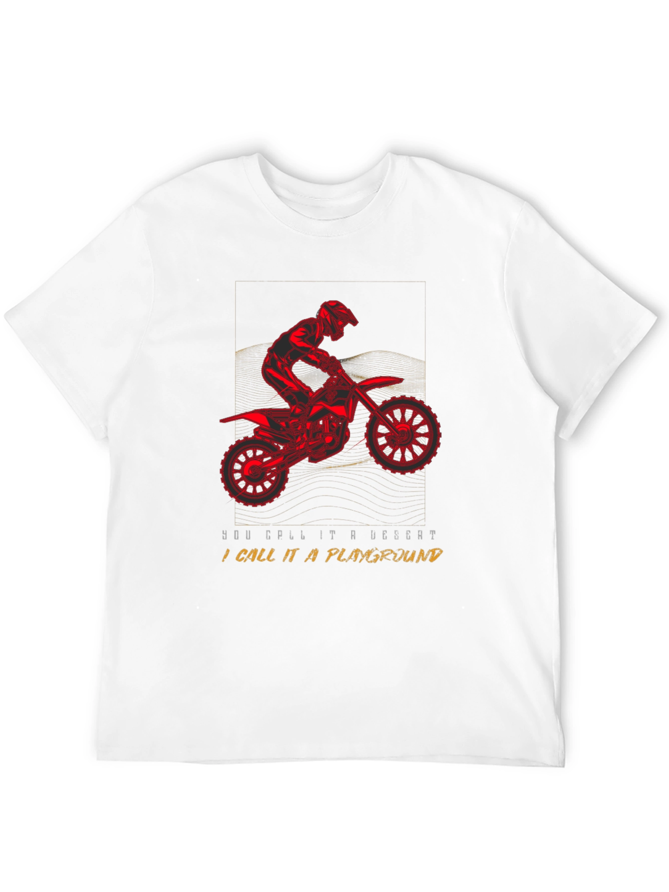 Black Motorcycle Desert Playground T-Shirt view 12