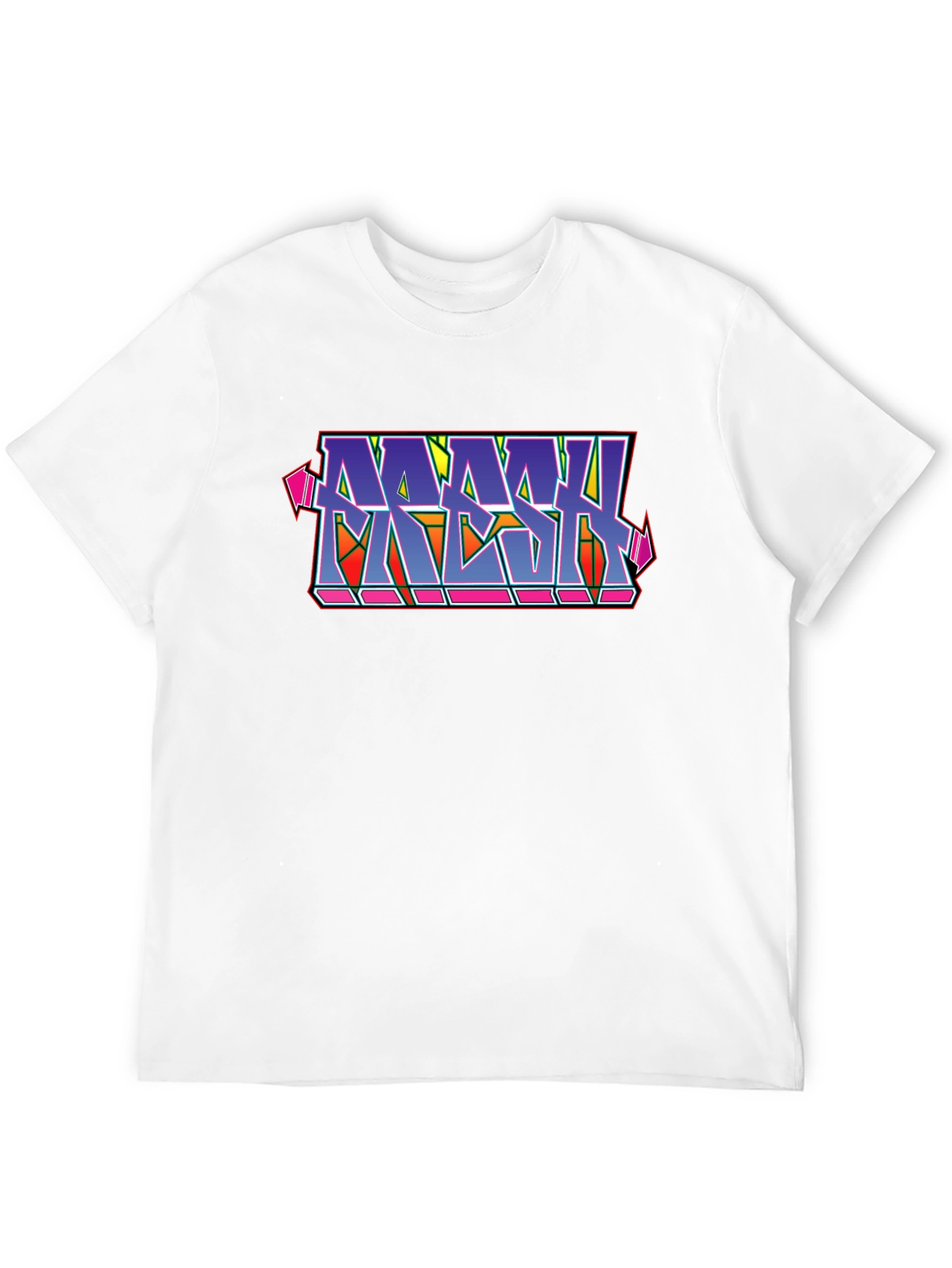 Black MASH Graffiti Style Black Cotton Graphic T-Shirt view 12