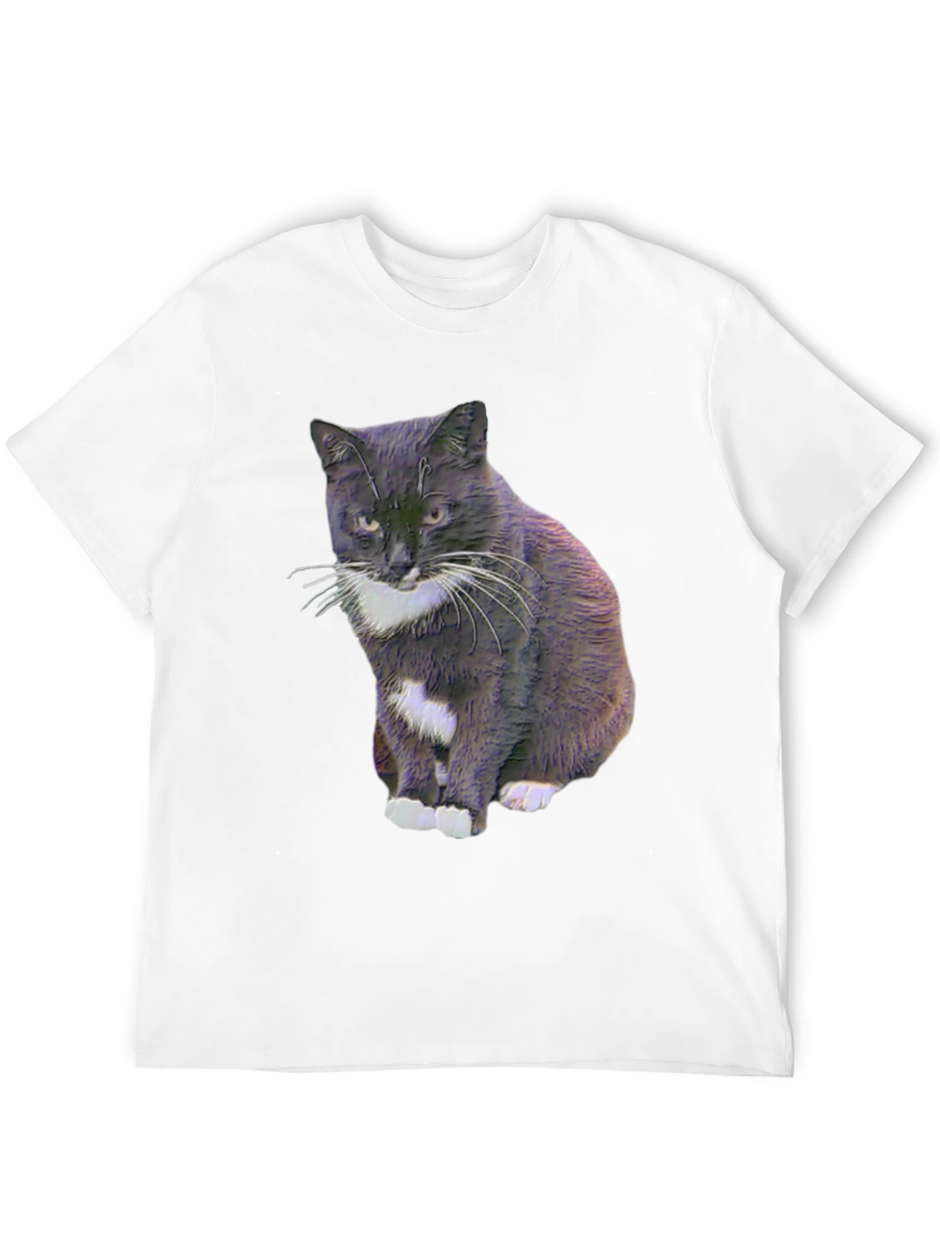 Black Cool Cat Graphic Tee - Black view 12