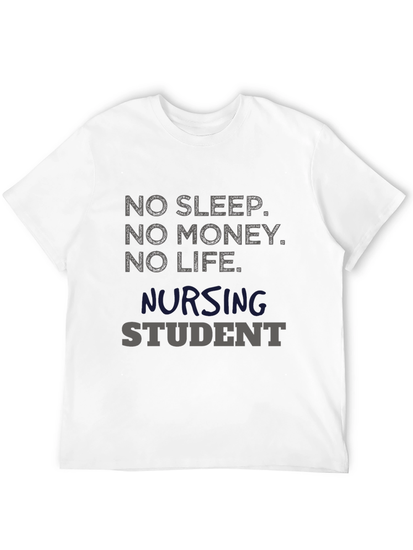 Black No Sleep Nursing Student T-Shirt - Black view 12
