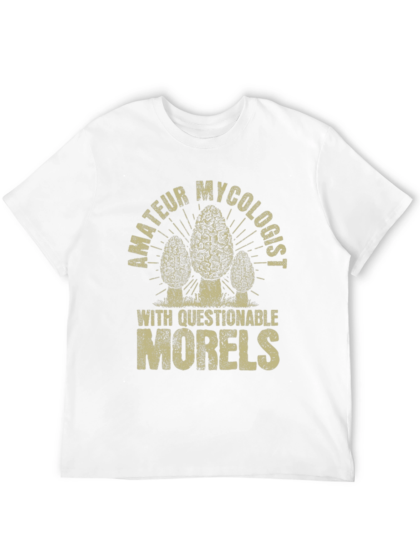 Black Amateur Mycologist Morel Mushroom T-Shirt view 12