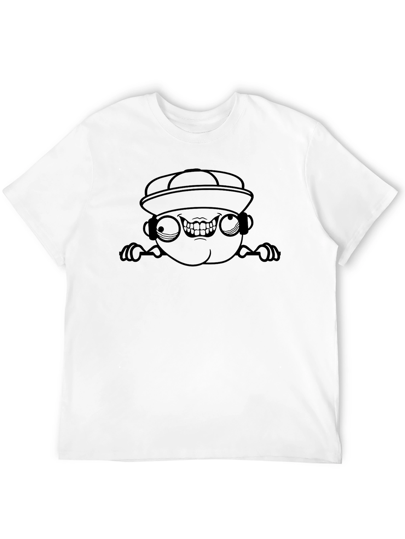 Black Black Graphic Tee - Funny Cartoon Character Design view 12