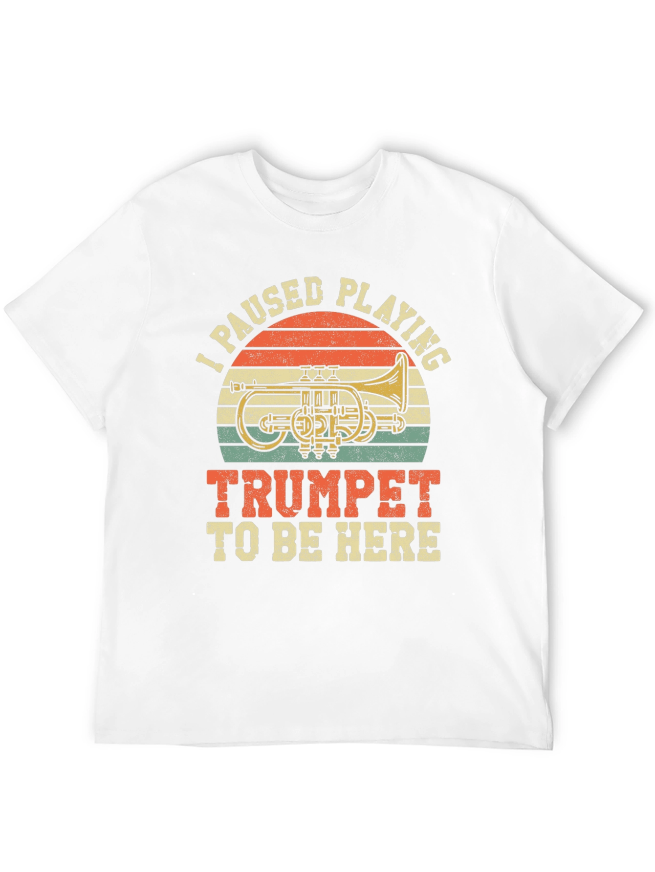 Black I Paused Playing Trumpet T-Shirt view 12