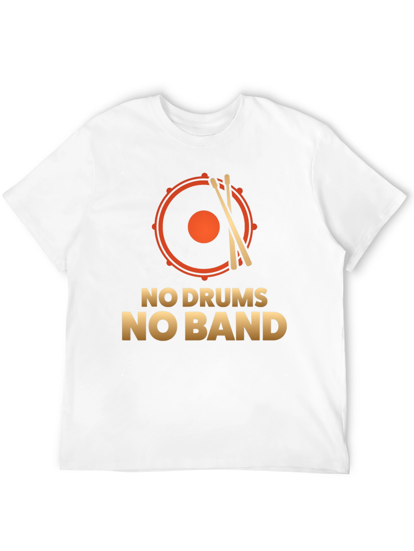 Black No Drums No Band T-Shirt: Music Lover Tee view 12