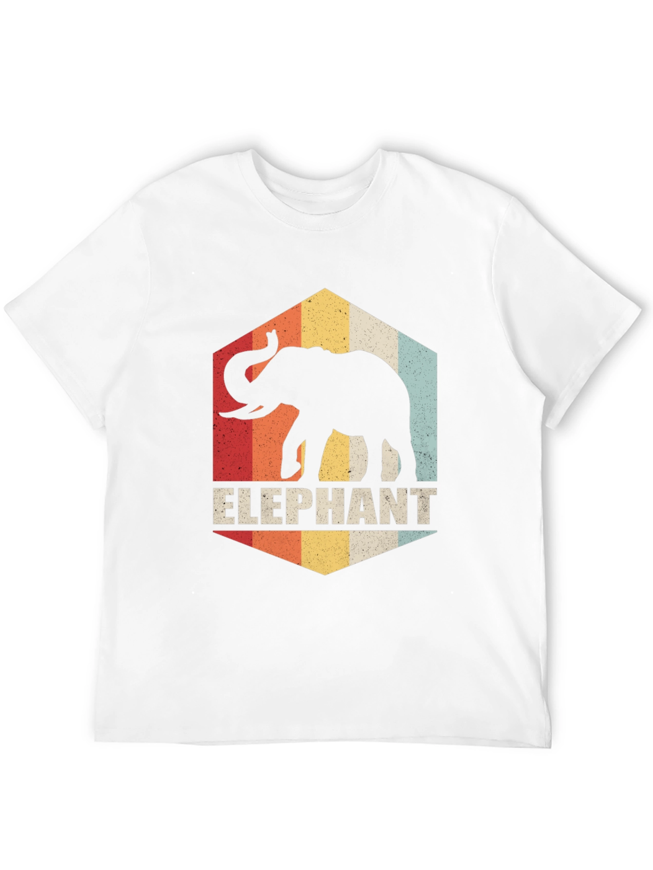 Black Retro Elephant Graphic Tee - Vintage Style Comfort view 12