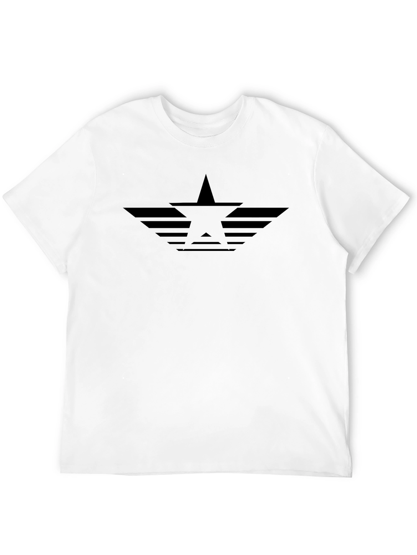 Black Black Star Wing T-Shirt - Modern Graphic Tee view 12