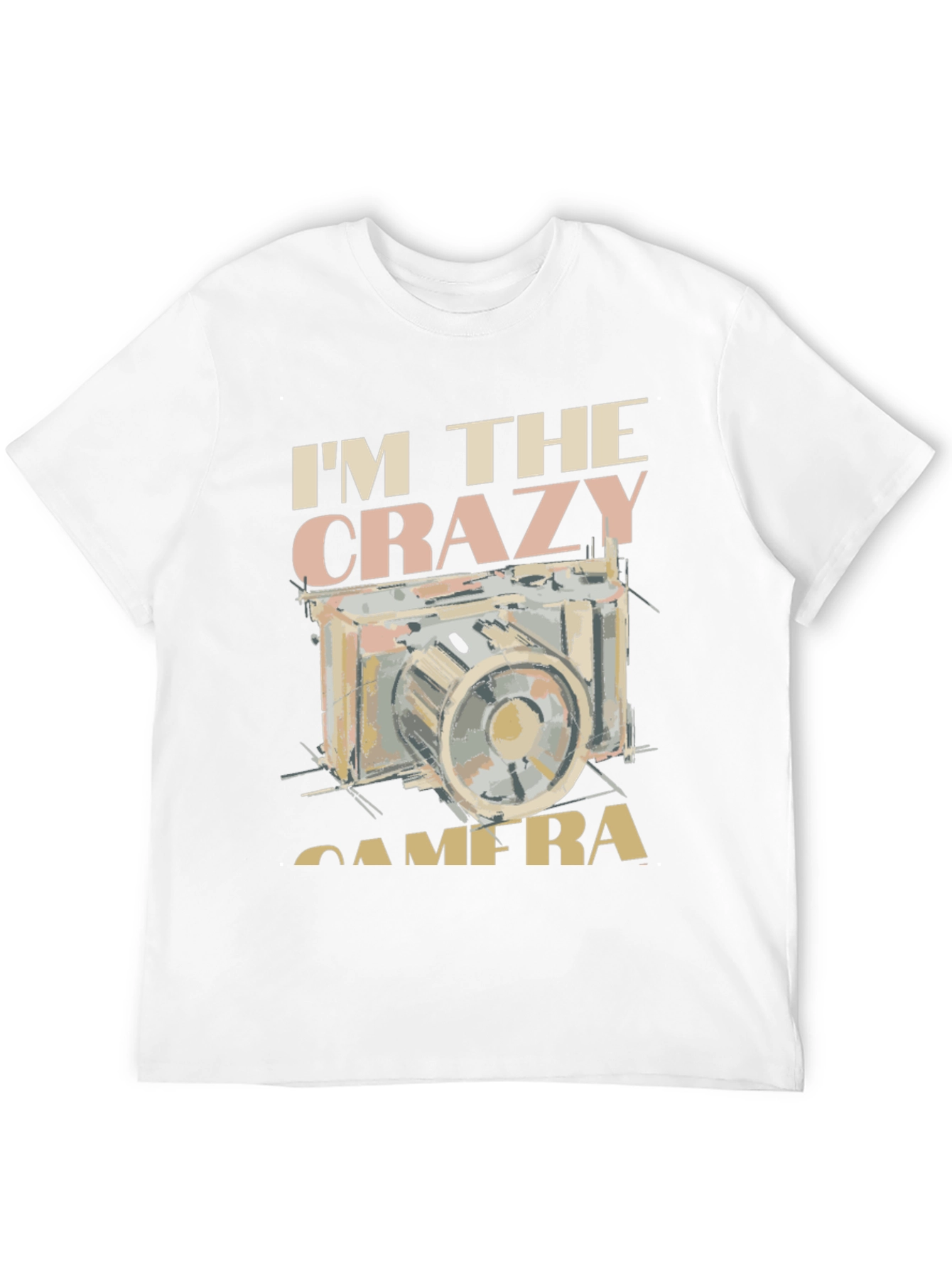 Black Crazy Camera Graphic Tee - Black Short Sleeve T-Shirt view 12