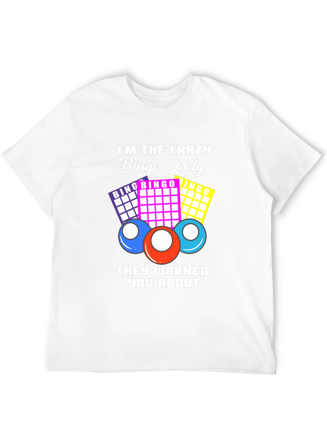 Black Crazy Bingo Lady T-Shirt view 12