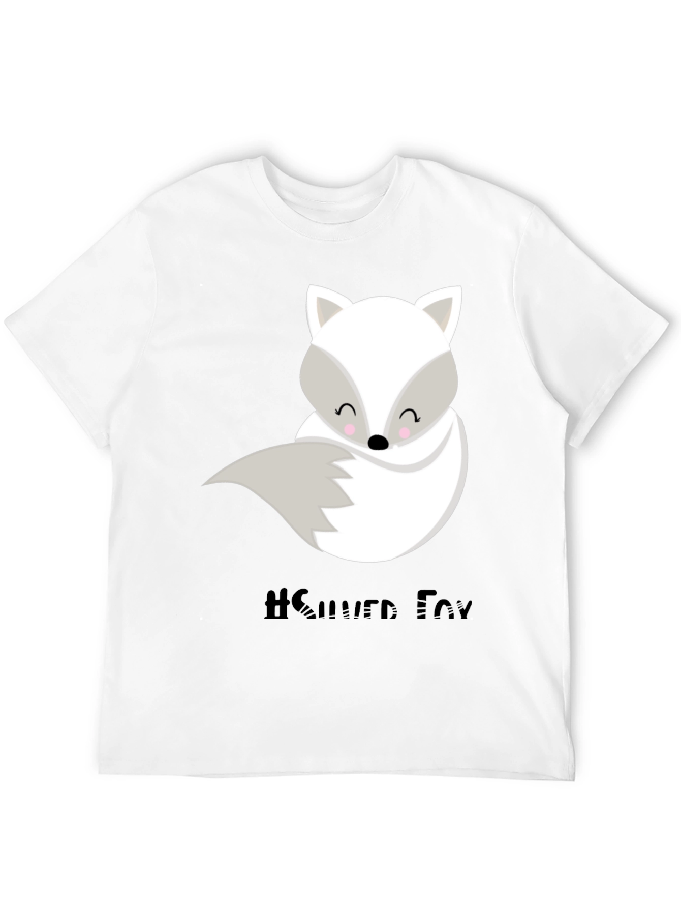 Black Cute Silver Fox Graphic Tee - Unisex Style view 12