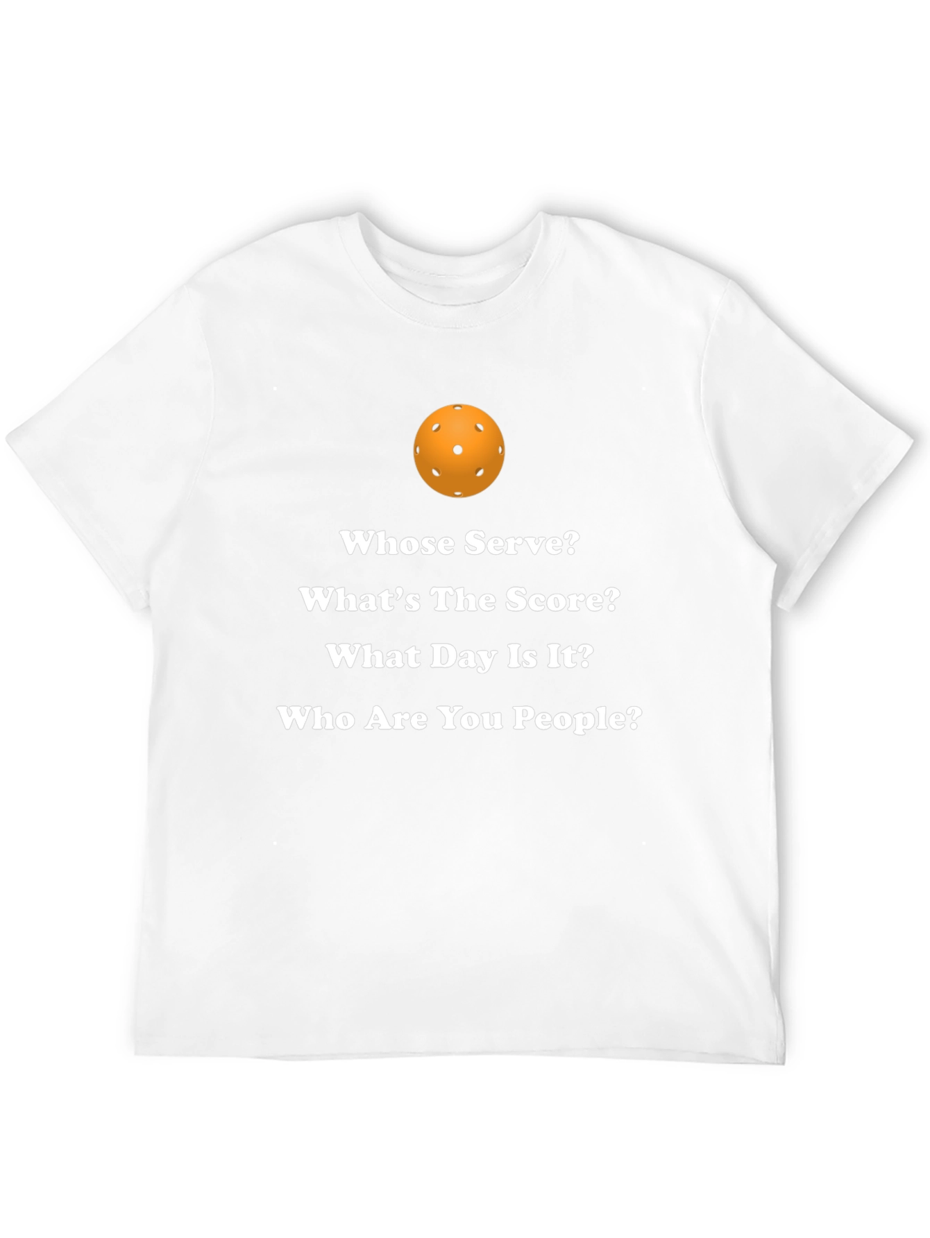 Black Pickleball Questions T-Shirt view 12