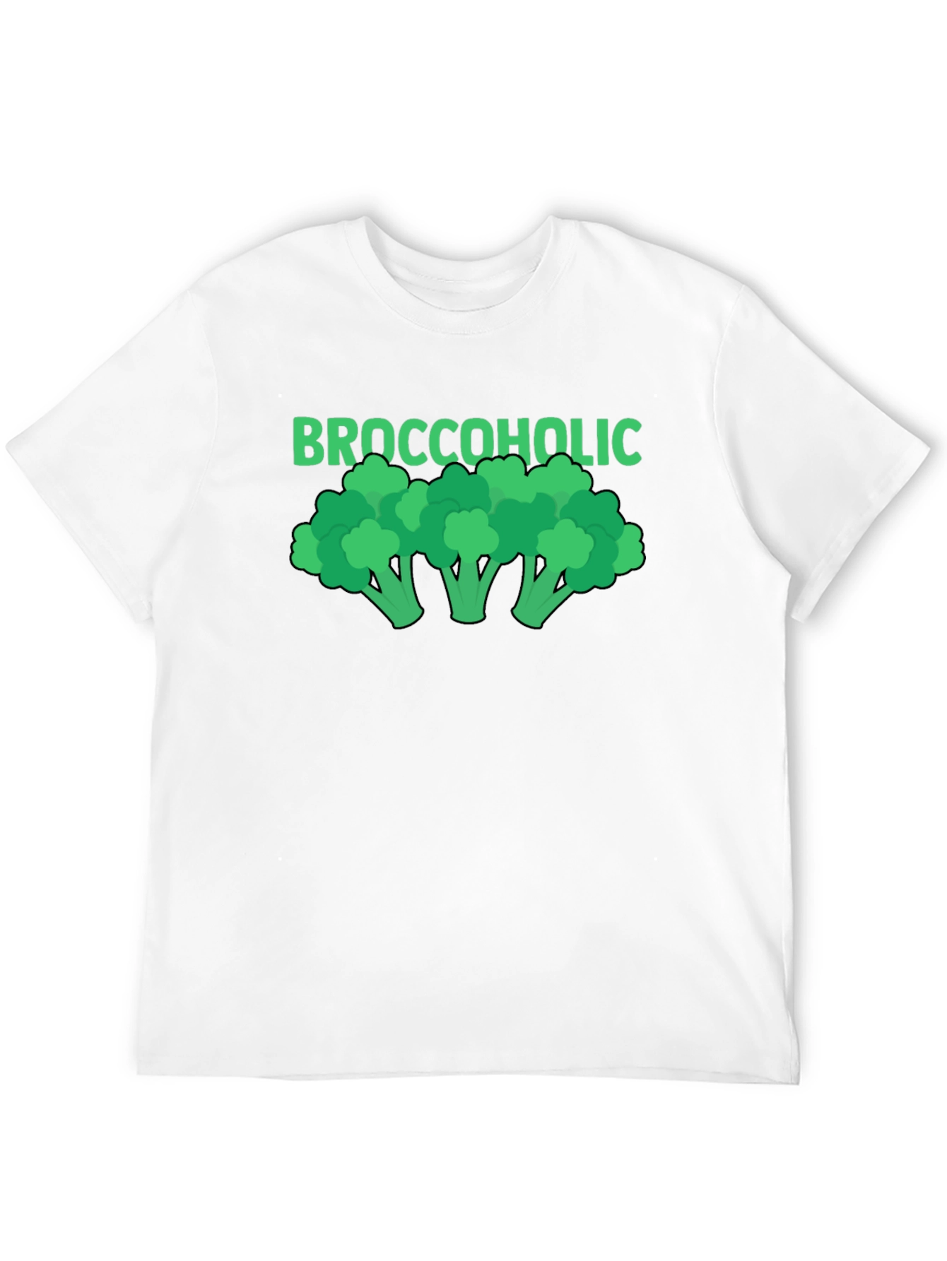 Black Broccoholic T-Shirt - Funny Vegetarian Tee view 12