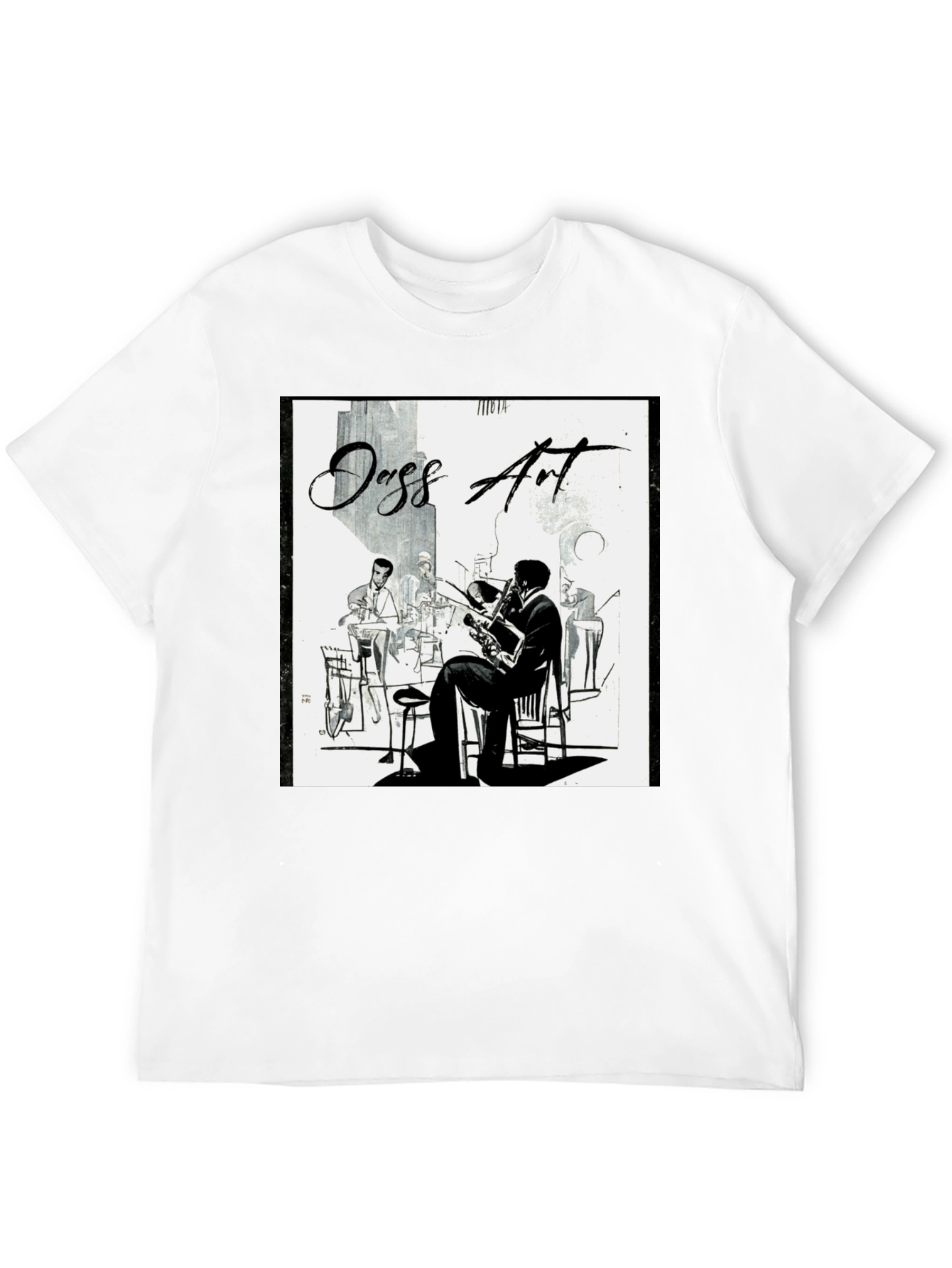 Black Jazz Art Graphic T-Shirt view 12