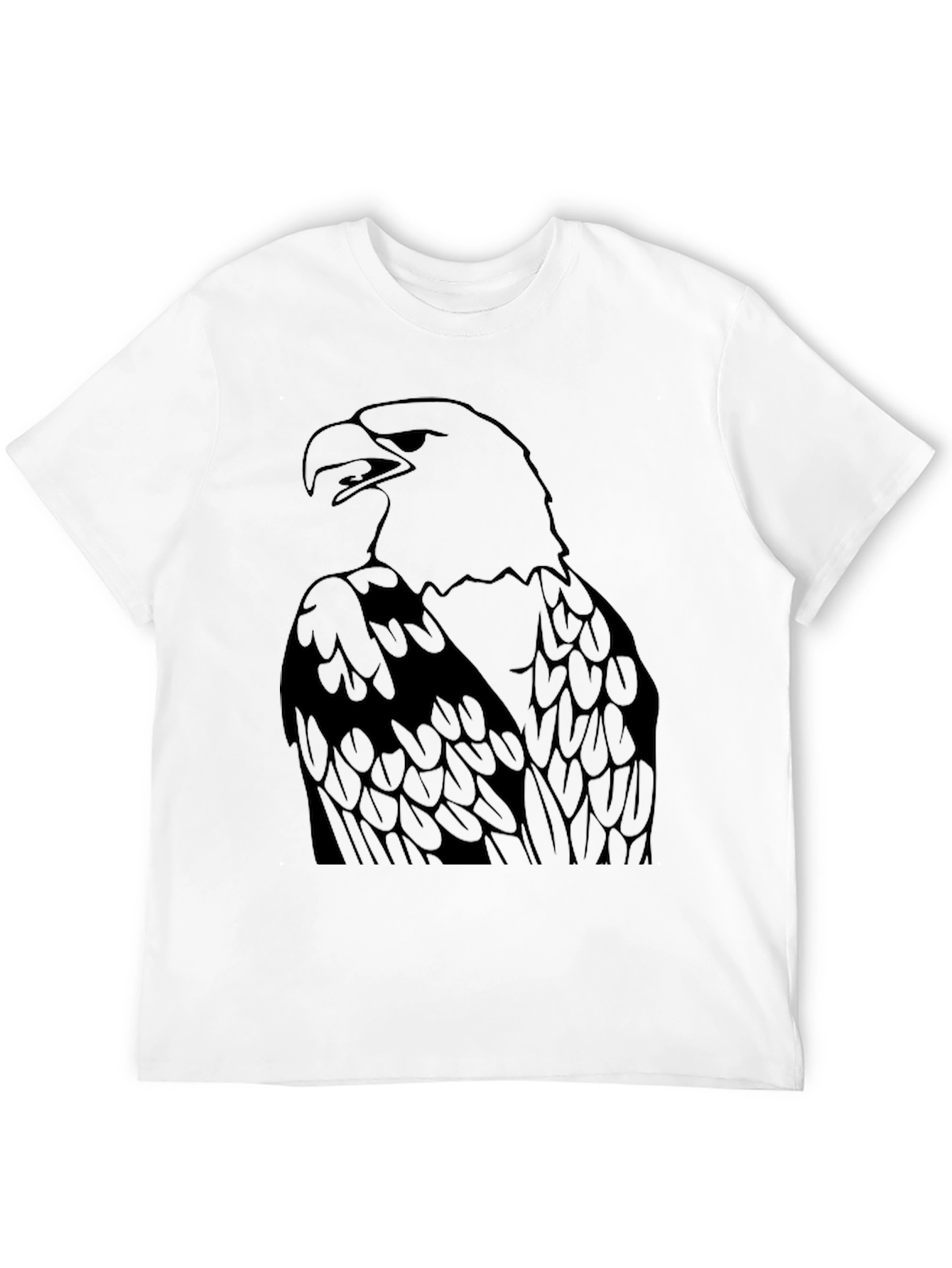 Black Men's Black Eagle Graphic Tee - Bold Statement Shirt view 12