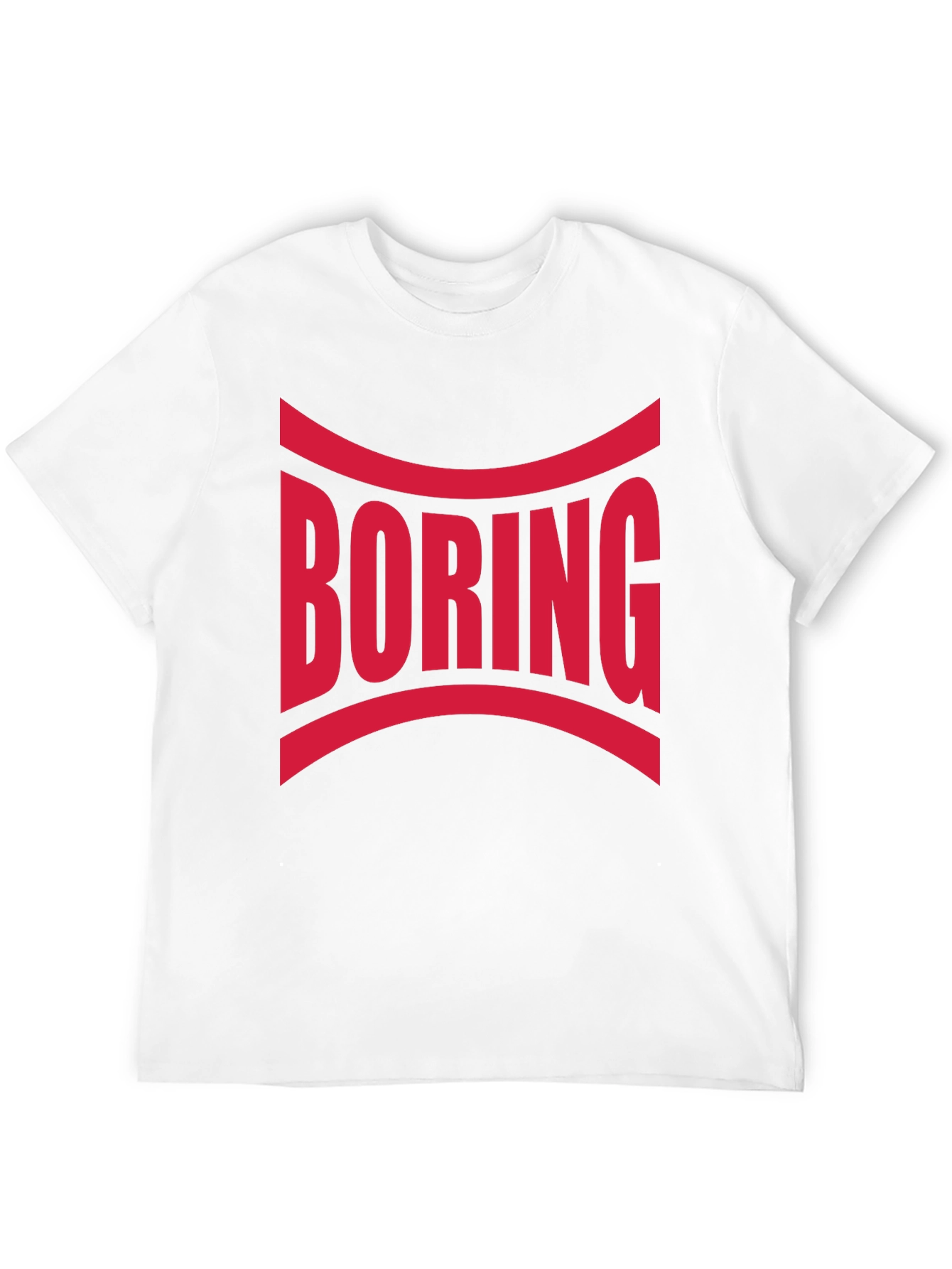 Black Boring Graphic Print Crew Neck T-Shirt view 12