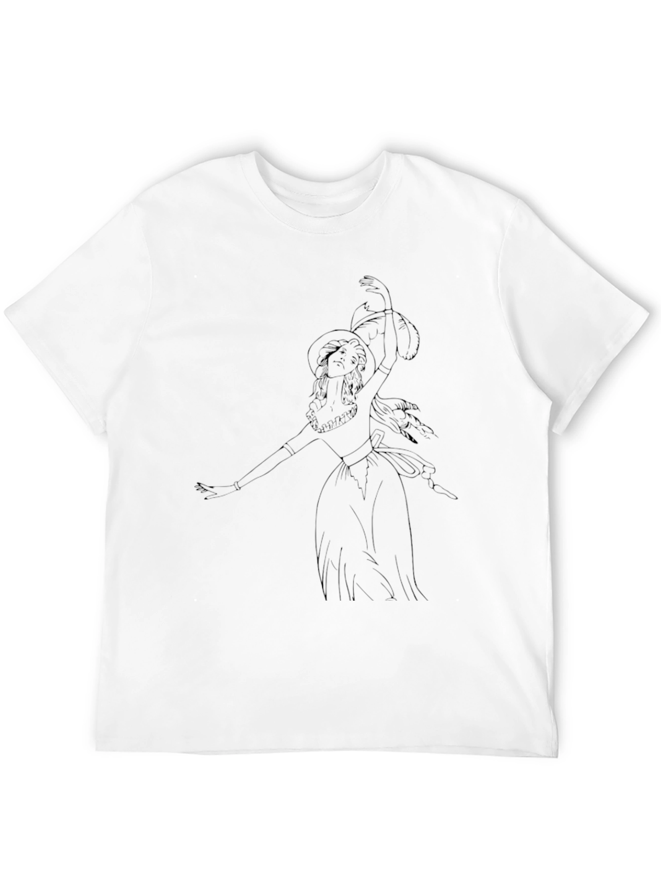 Black Elegant Dancer Graphic Tee - Black view 12