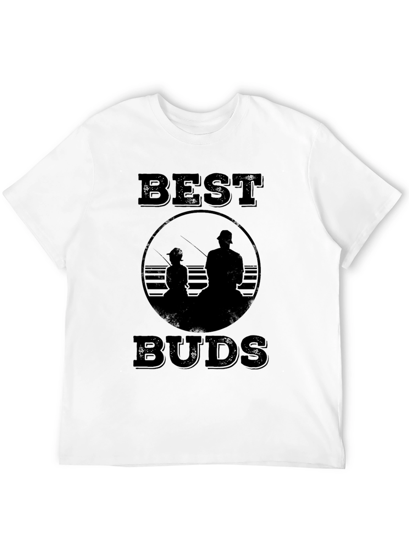 Black Best Buds Fishing T-Shirt - Father Son Matching Tee view 12
