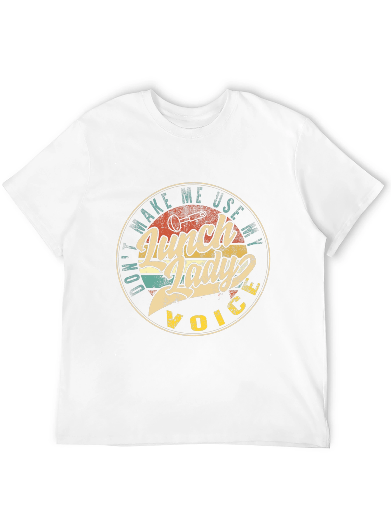 Black Lunch Lady Voice Retro T-Shirt view 12