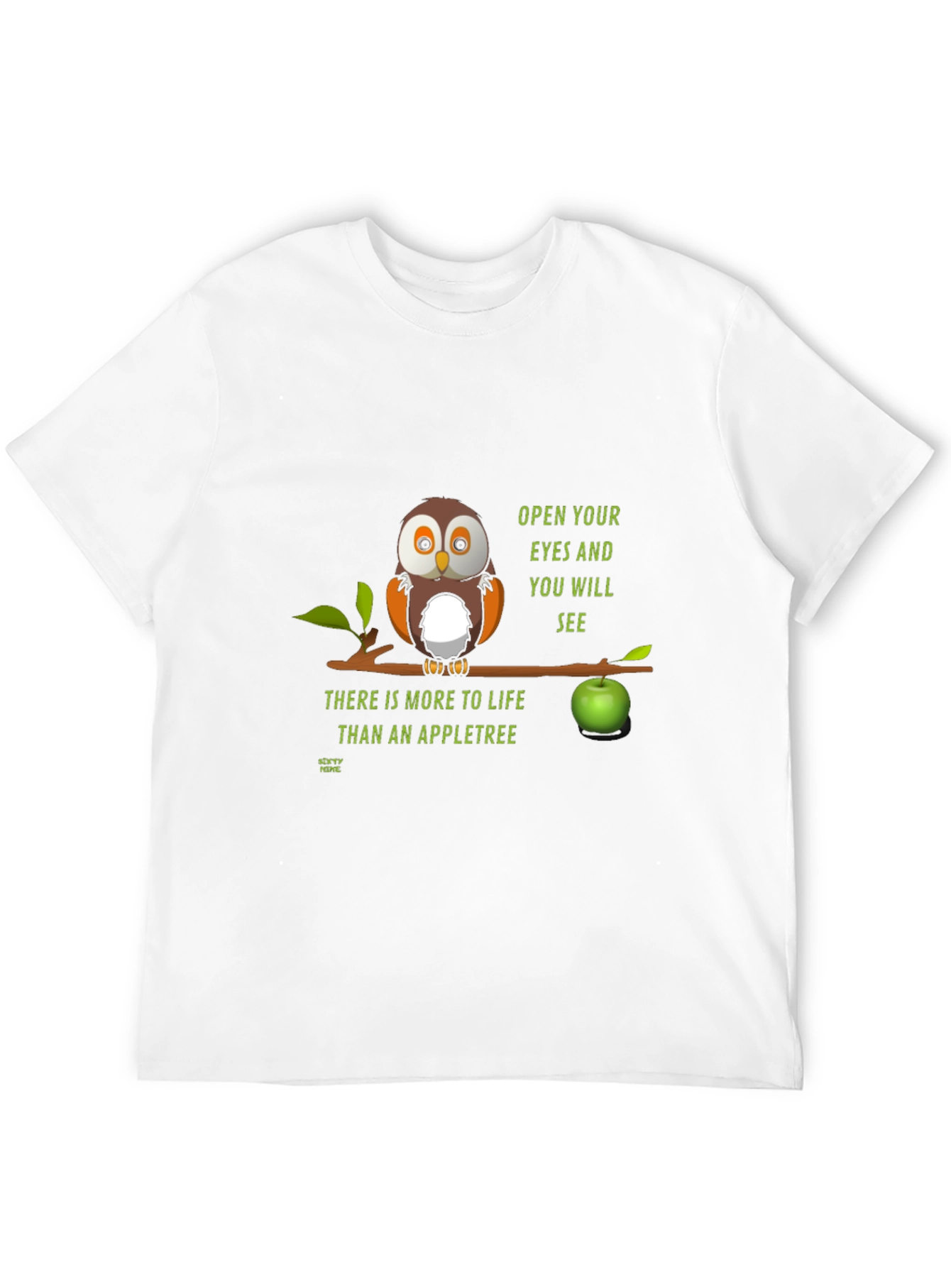 Black Owl Apple Tree Graphic T-Shirt view 12