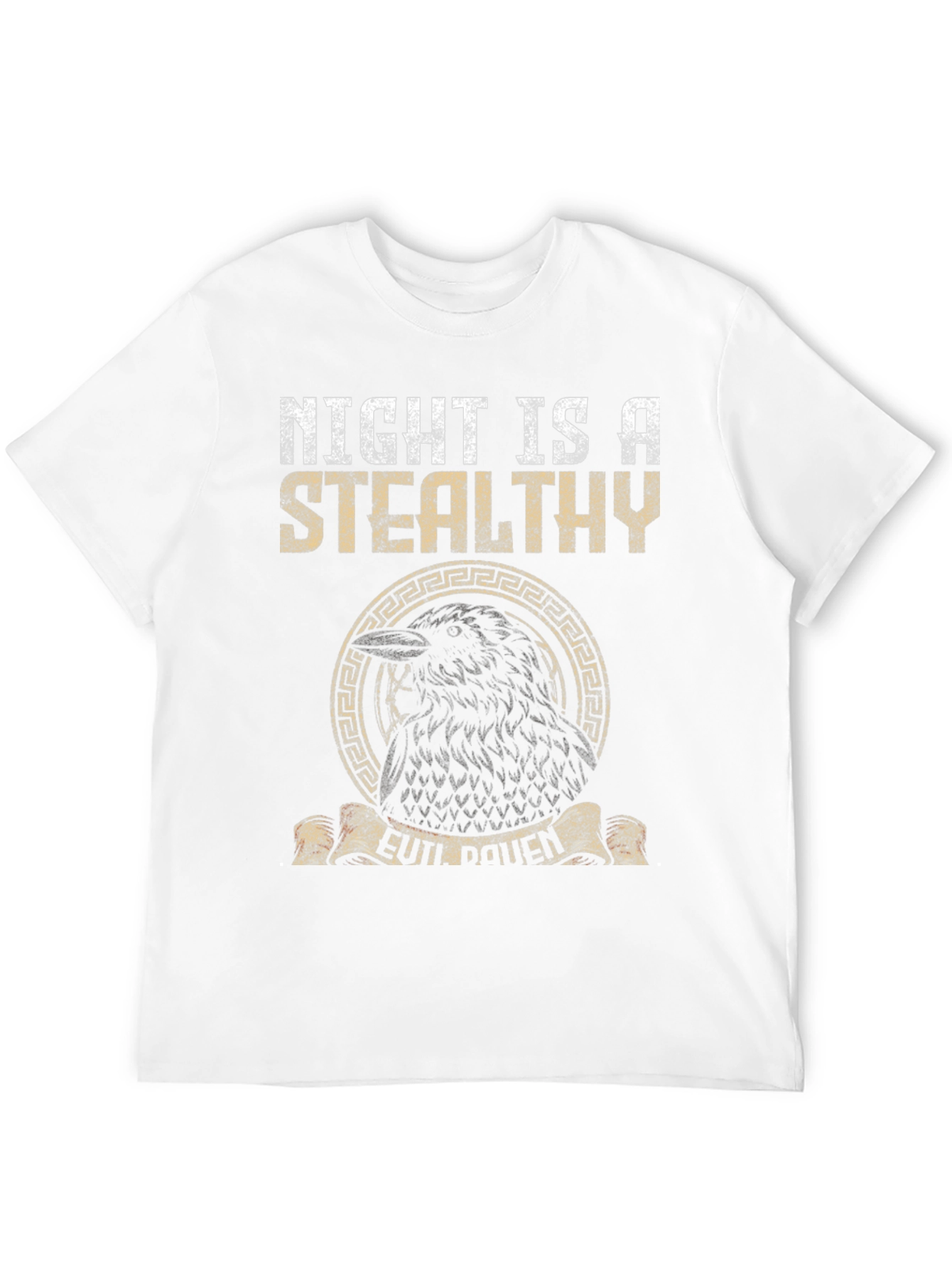 Black Night Raven Graphic Tee - Stealthy Bird Design view 12