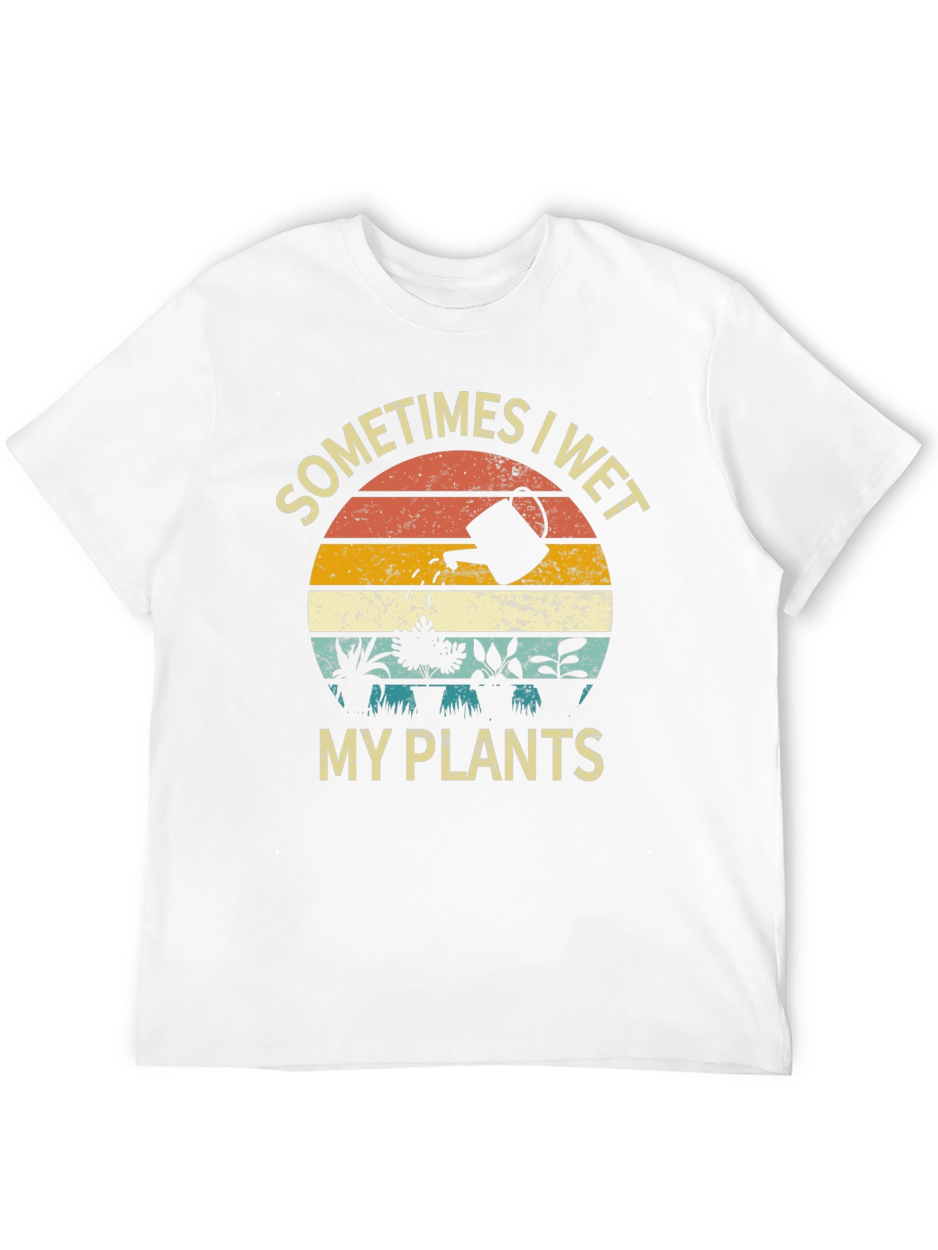 Black Funny "Sometimes I Wet My Plants" Graphic T-Shirt view 12